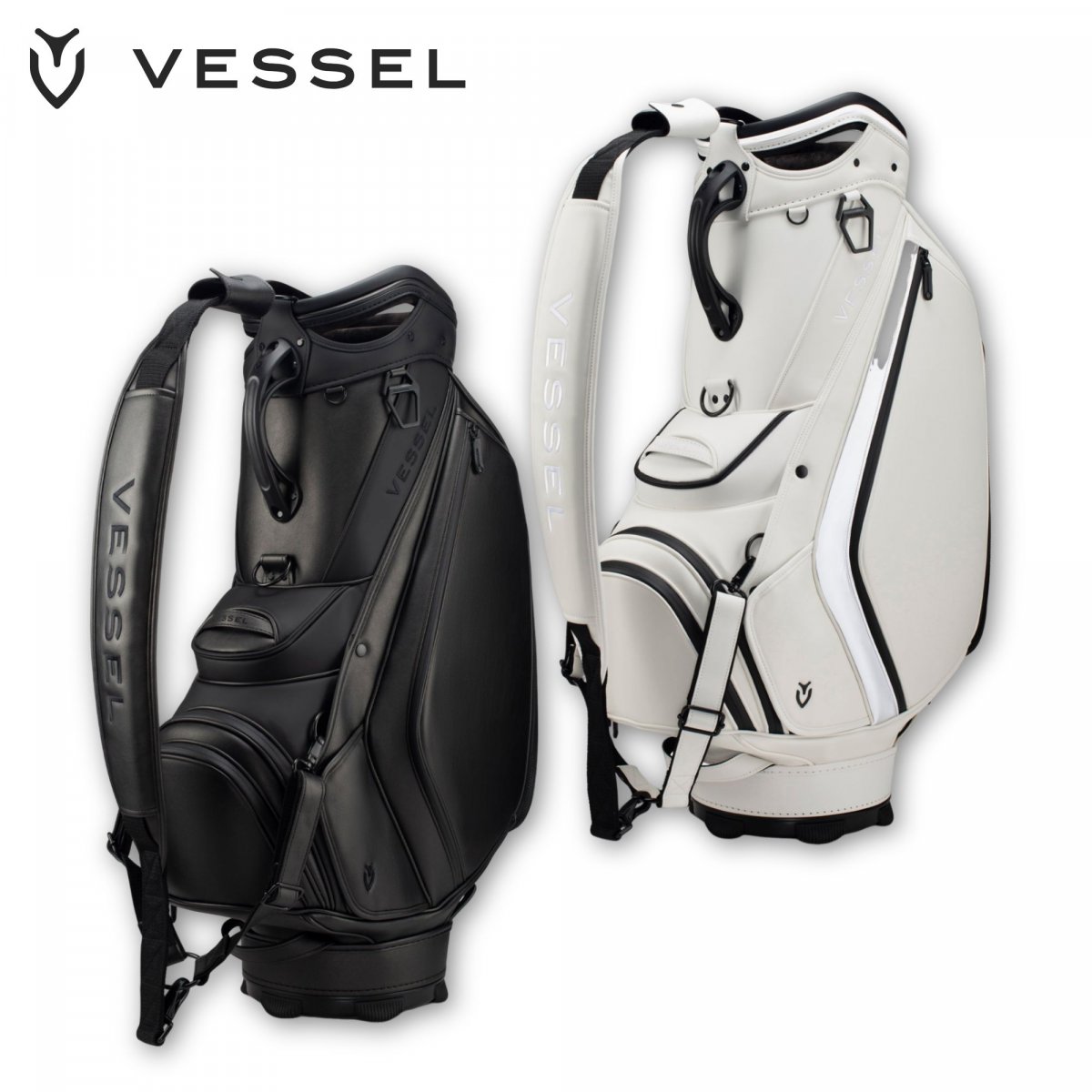 【美品】ベゼル　ホワイト キャディバッグ　 prime スタッフ　10インチ VESSEL（ベゼル） キャディバッグ PRIME Staff 1071119 | 自転車