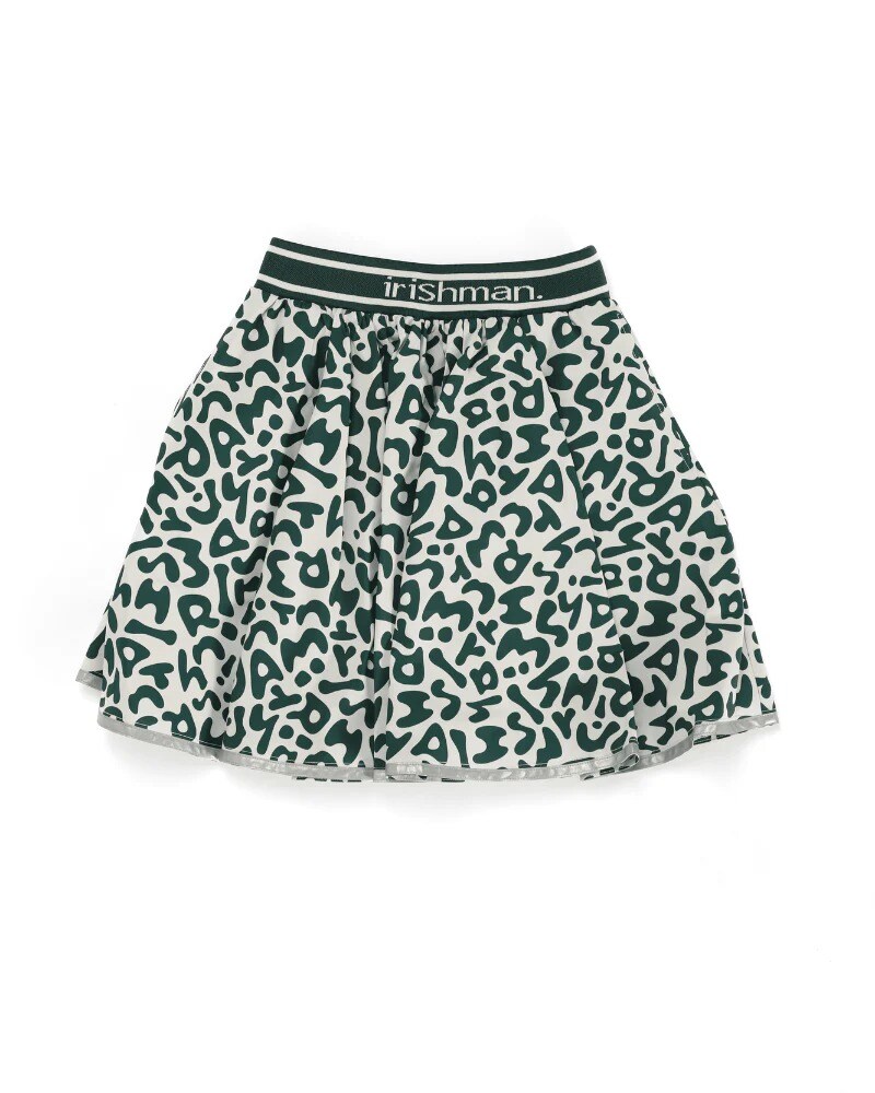 irishman【REFLECT】signature logo flare skirt 光る防水フレア