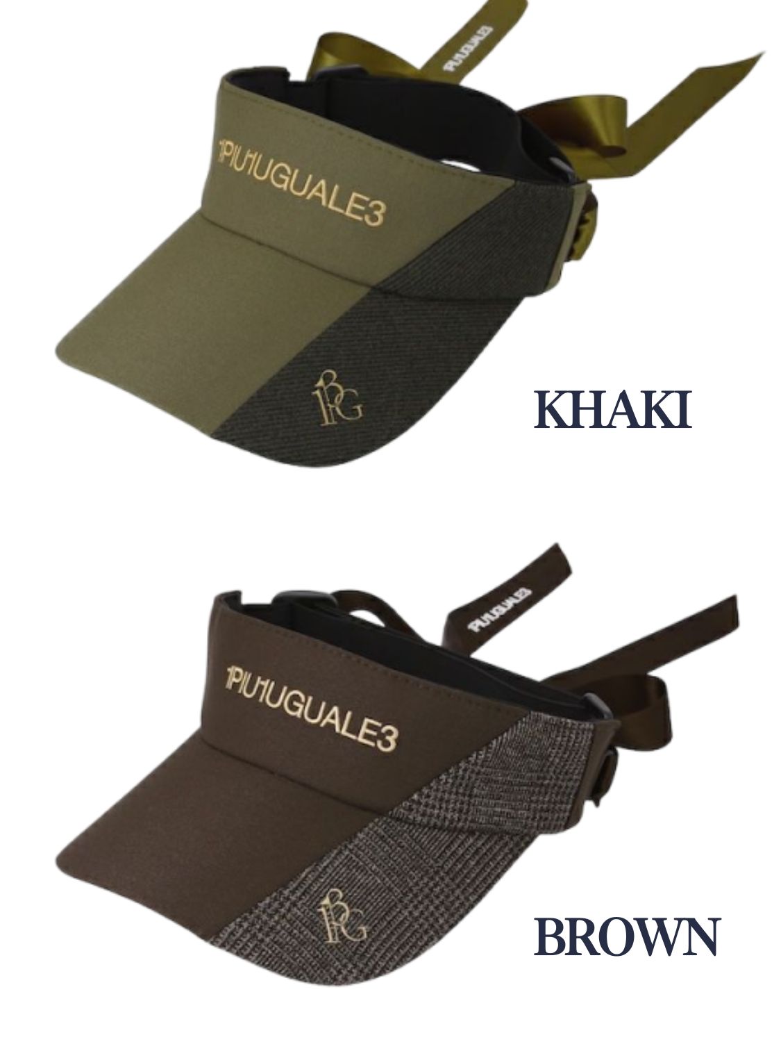 1PIU1UGUALE3 LADIES' 113 GOLF RIBBON VISOR(GSG022-GPU017)―ウノ