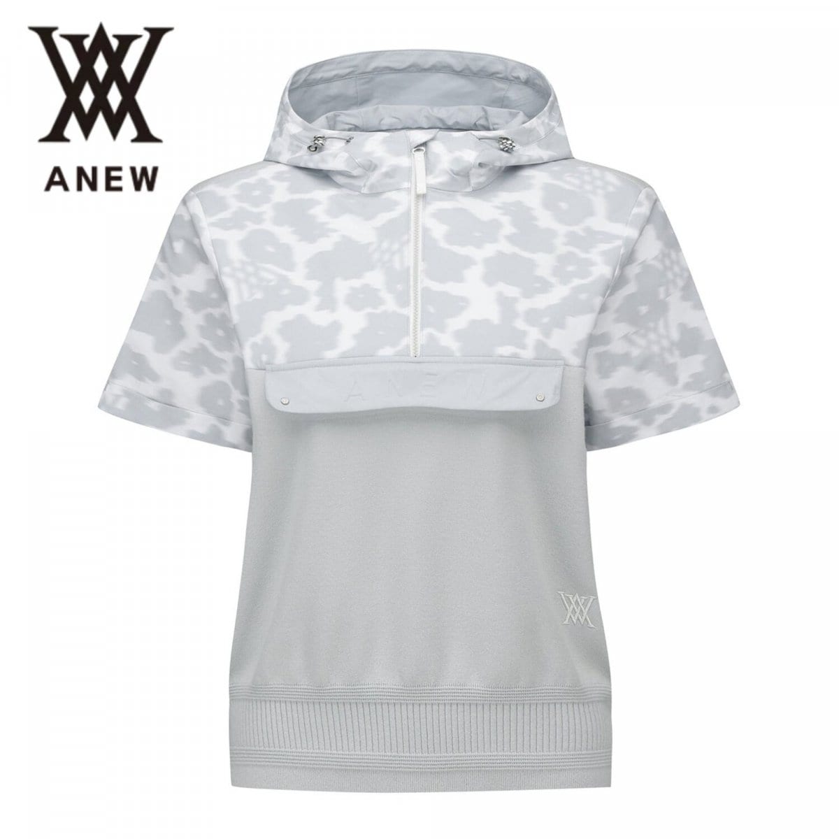 ANEW GOLF WOMEN FA HYBRID HOODED SHORT SLEEVE SWEATER―アニュー