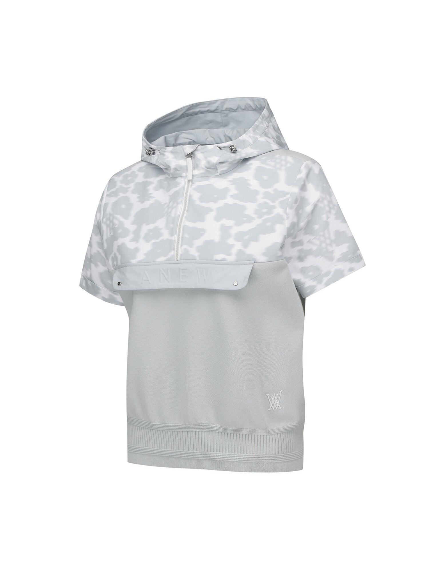 ANEW GOLF WOMEN FA HYBRID HOODED SHORT SLEEVE SWEATER―アニュー