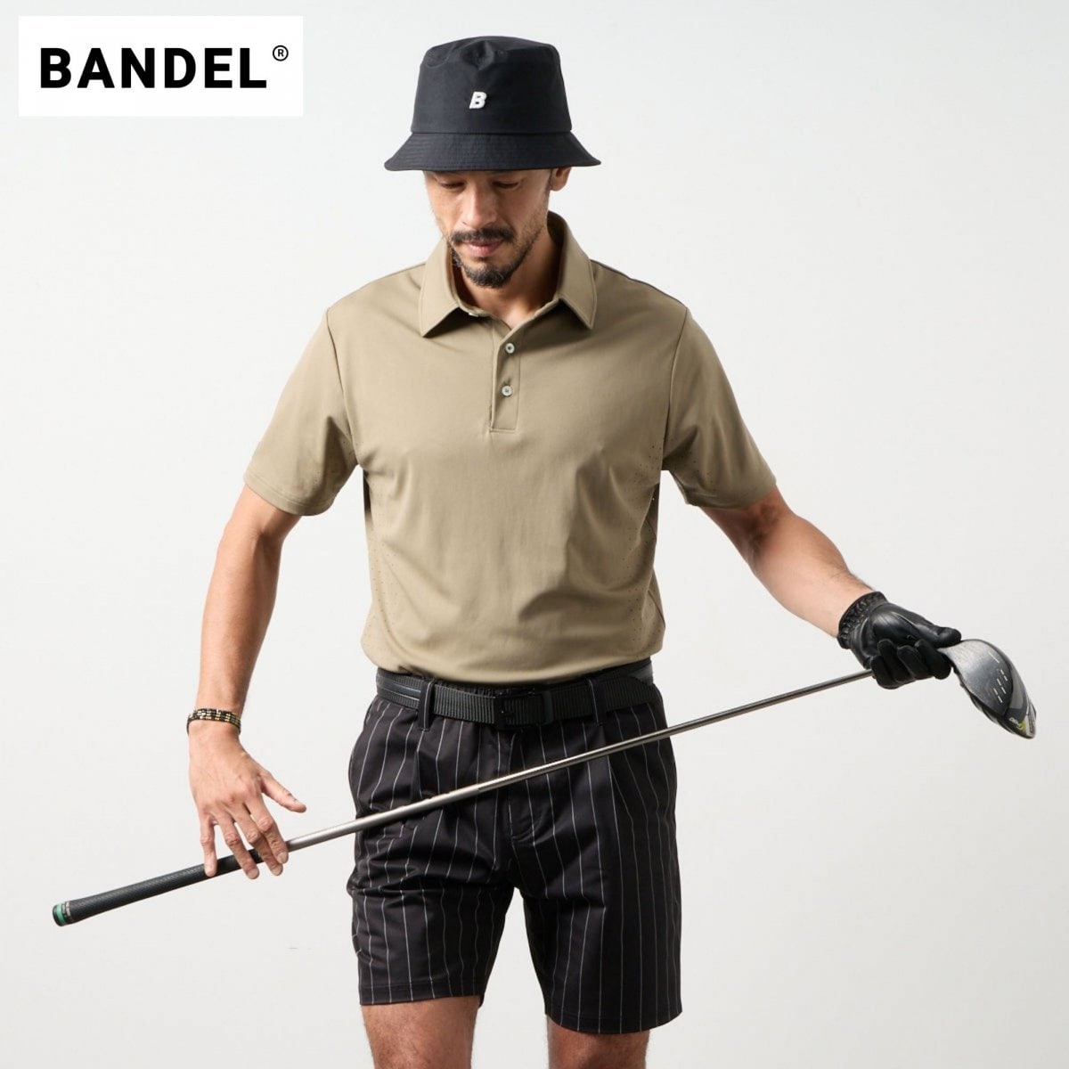 BANDEL ヒートパンチングポロシャツ