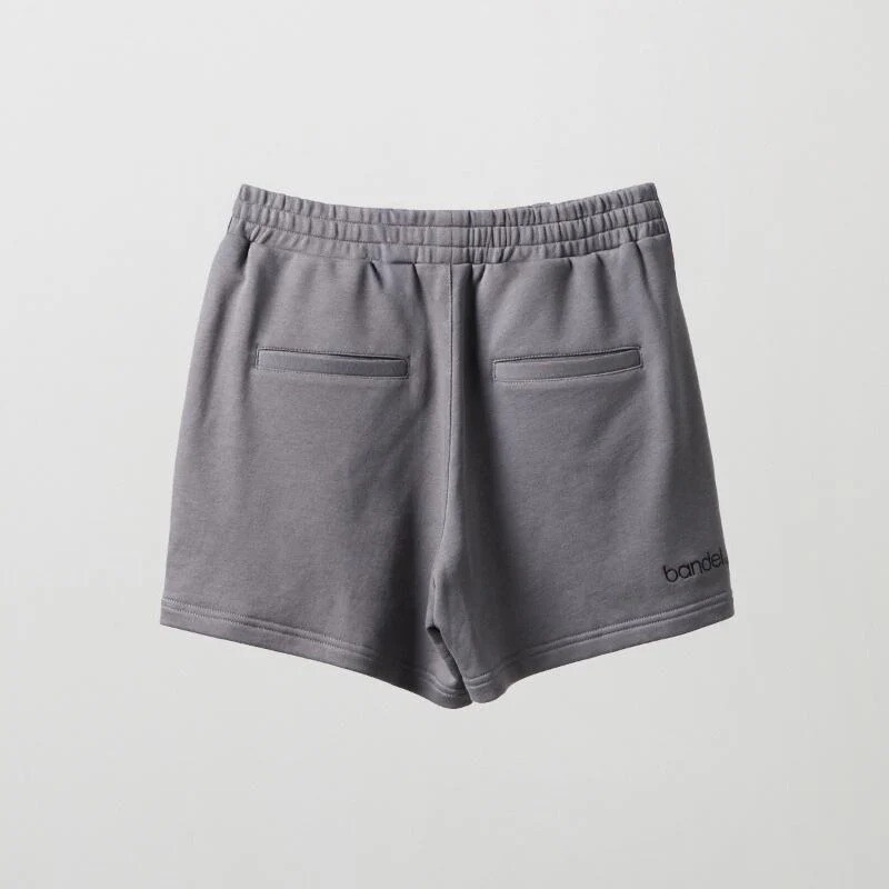 BANDEL ハーフパンツ L グレー×チャコール×ブラック BANDEL ウィメンズ リラックスショーツ
