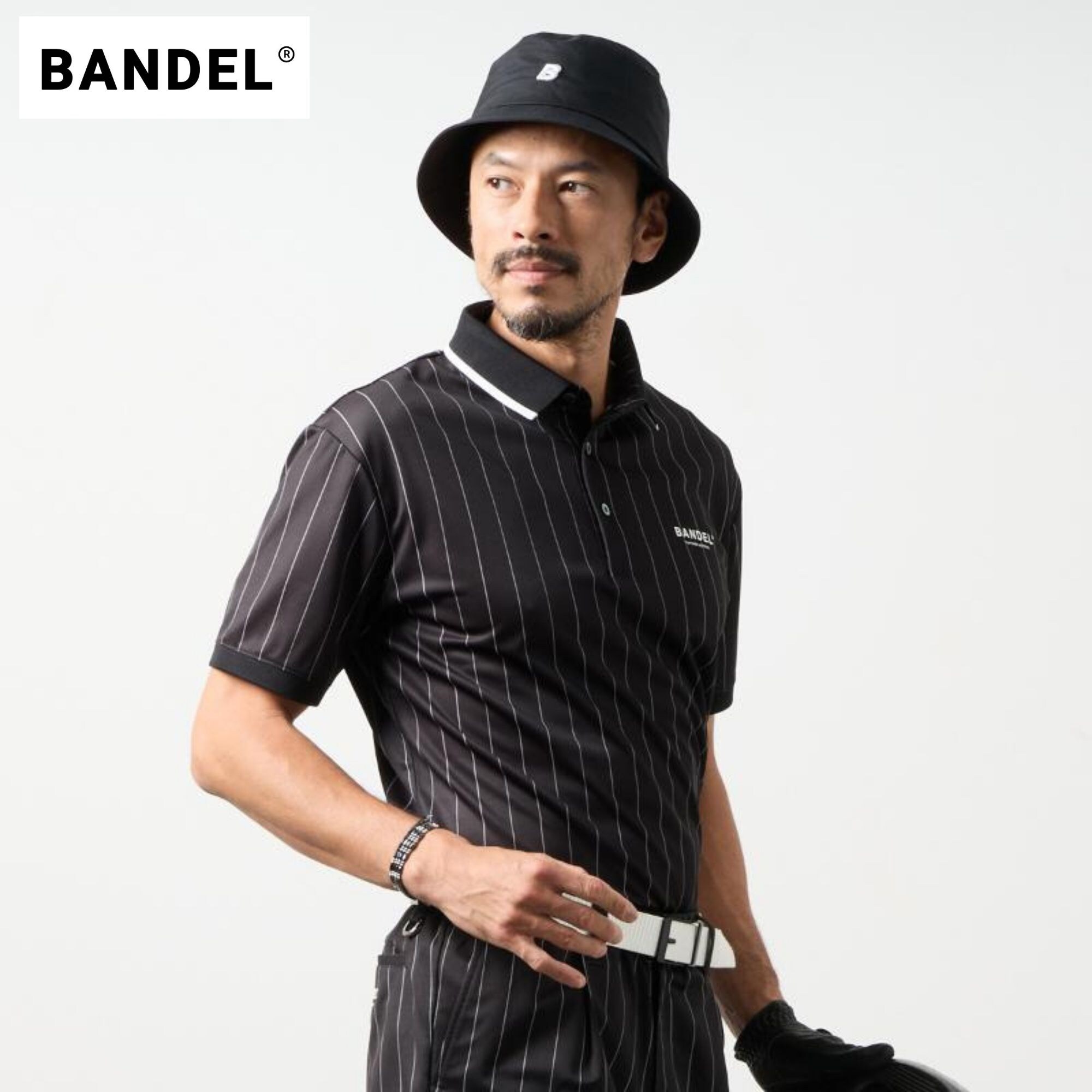 BANDEL バンデル ピンストライプポロシャツ メンズ