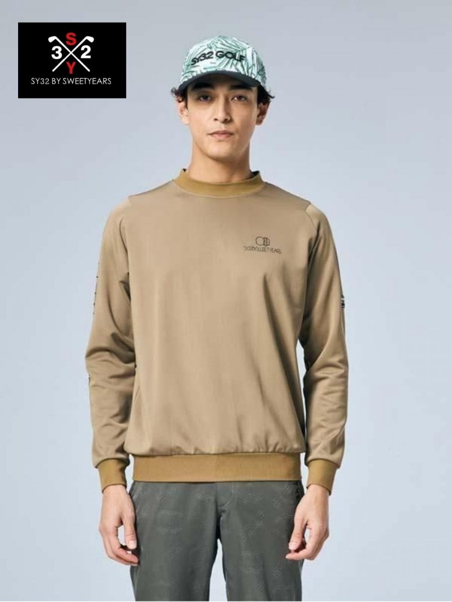 SY32 BACK STRIPE WAVE L/S MOCK―エスワイサーティートゥー バックストライプ ウェーブ ロングスリーブ モック シャツ