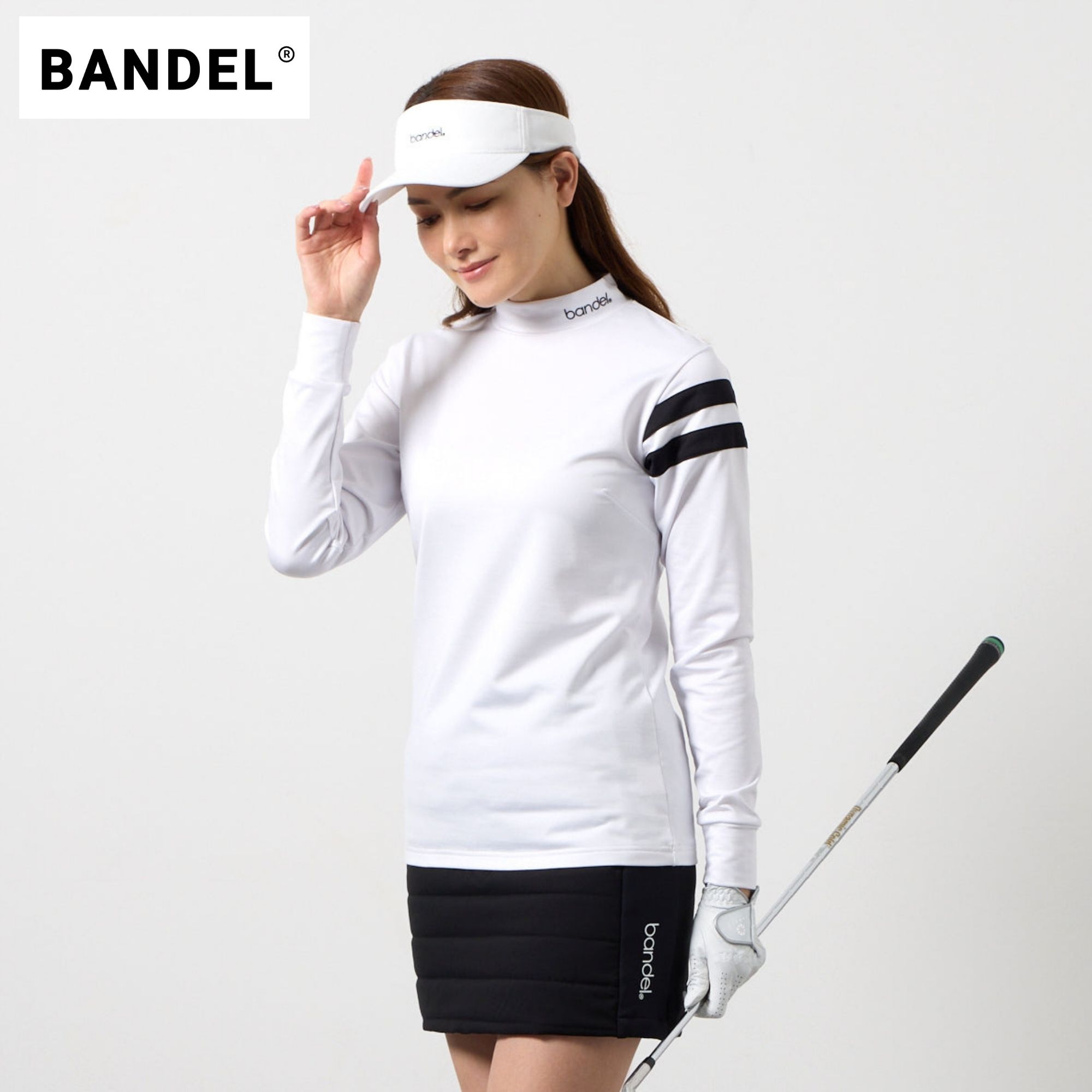 BANDEL バンデル ウィメンズ スリーブラインL/Sモックネック レディース