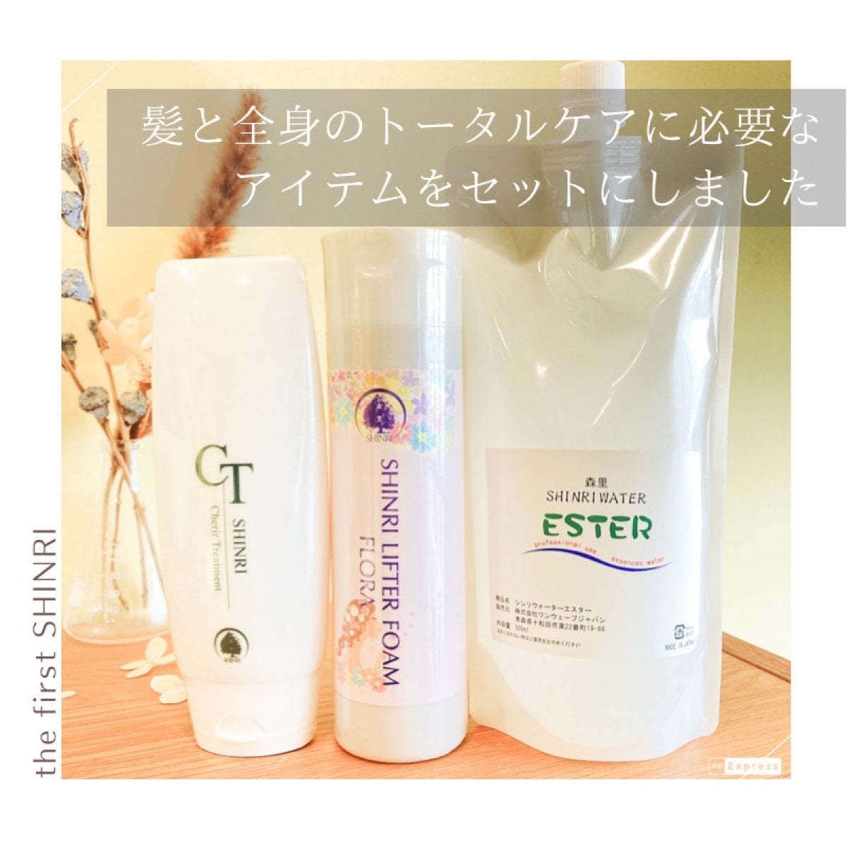 ベーシック3点セット シンリ エスター フォーム(シャンプー) シェリールトリートメント 髪質改善 ダメージヘア 美髪