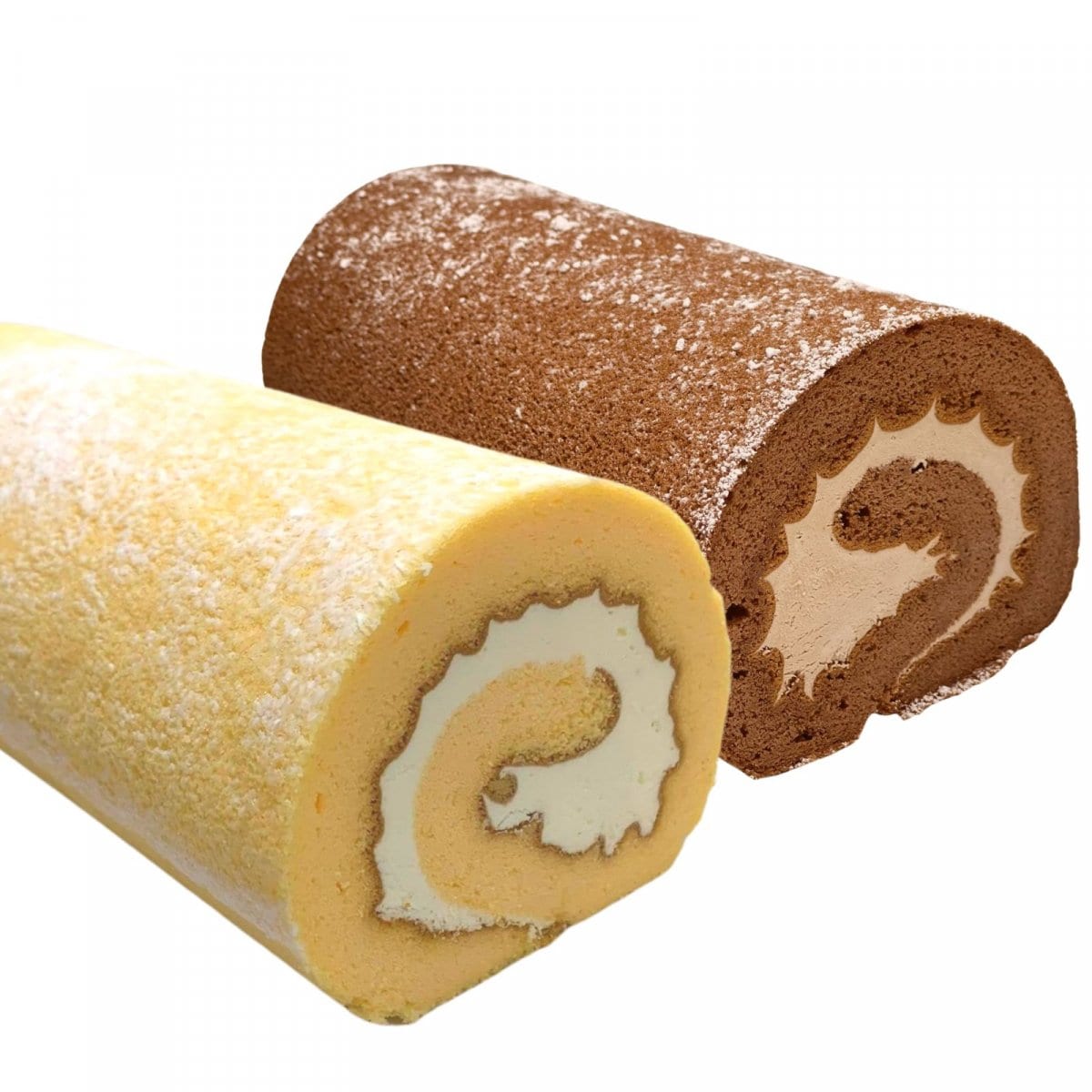 【11/6まで・合言葉で焼き菓子プレゼント】2種１セット｜あきたこまちの米粉ロールケーキ（プレーン＆ショコラ）【冷凍便】｜コンディトライ ジン 寺マルシェ