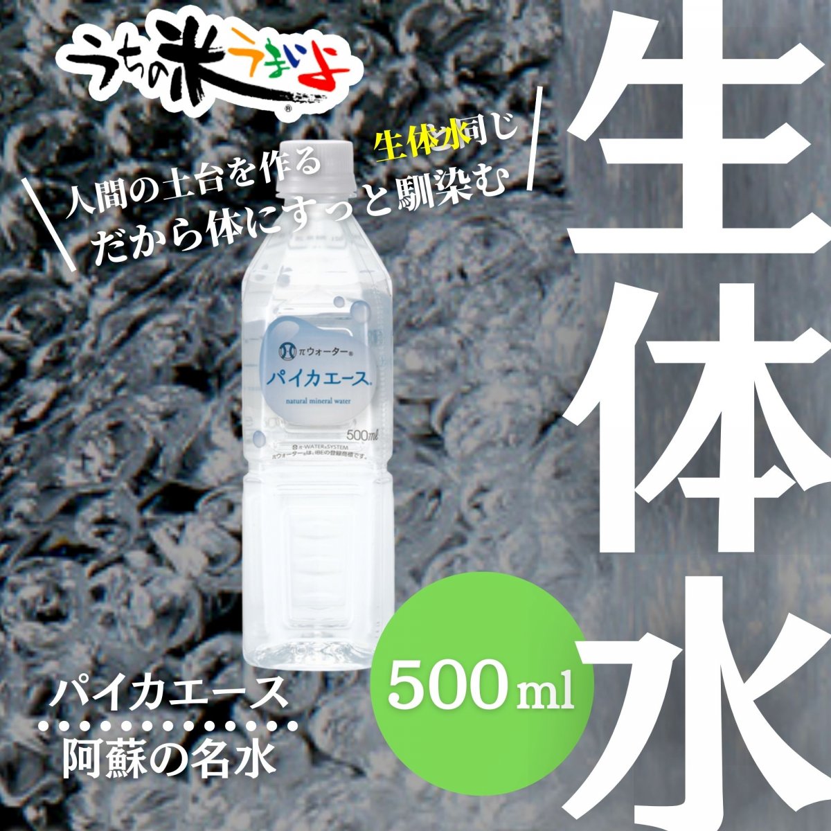 【阿蘇の名水】パイカエース500ml30本｜安心安全な生体水に限りなく近い水