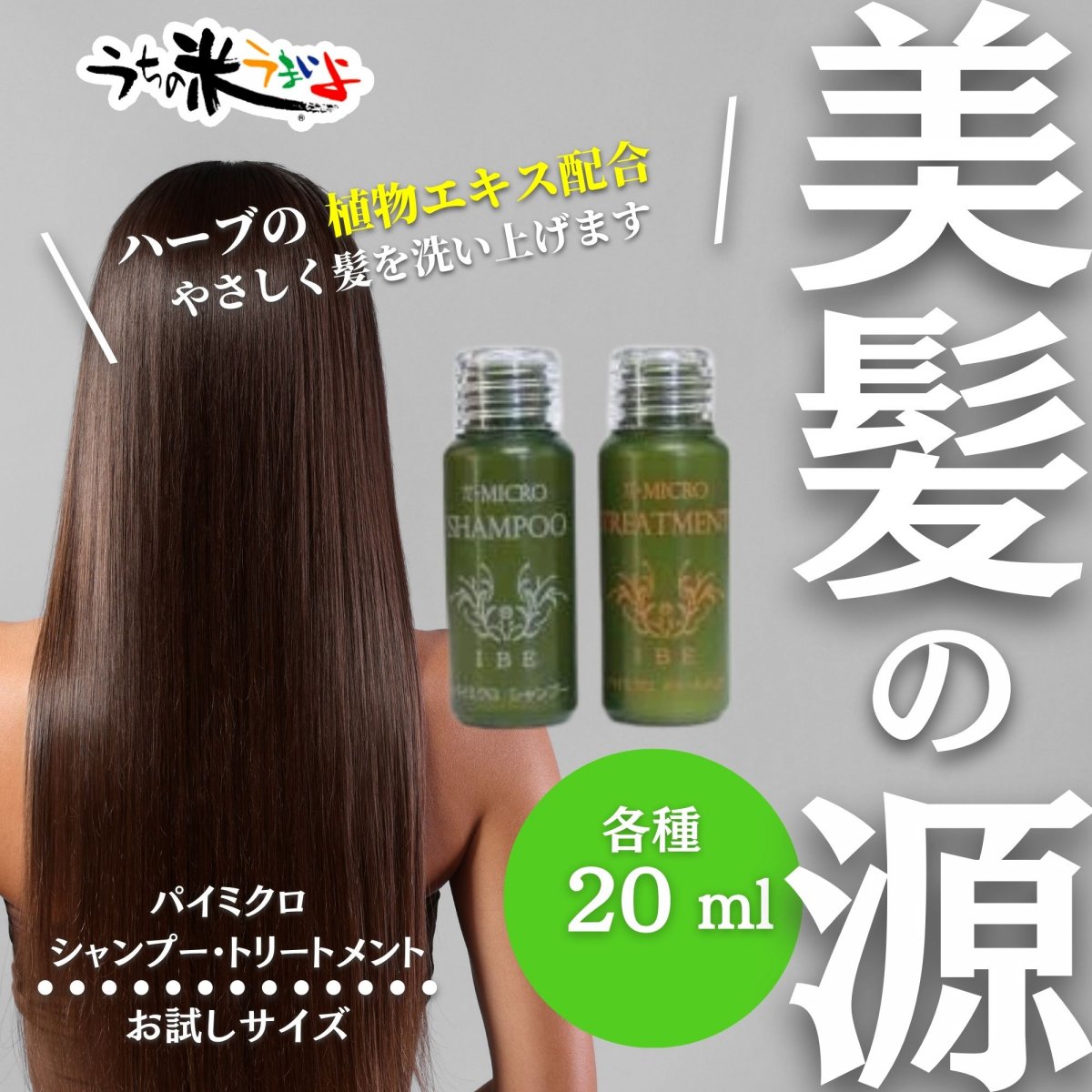 お試し シャンプー トリートメント 頭皮 IBE パイミクロシャンプー20ml&トリートメント20ml セット 植物エキス 植物洗浄剤