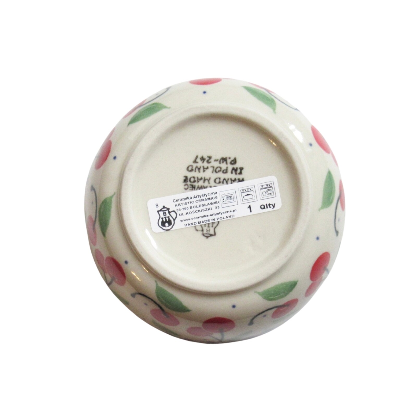 ポーランド食器 12㎝ フリーボウルミニ さくらんぼ柄 ツェラミカ