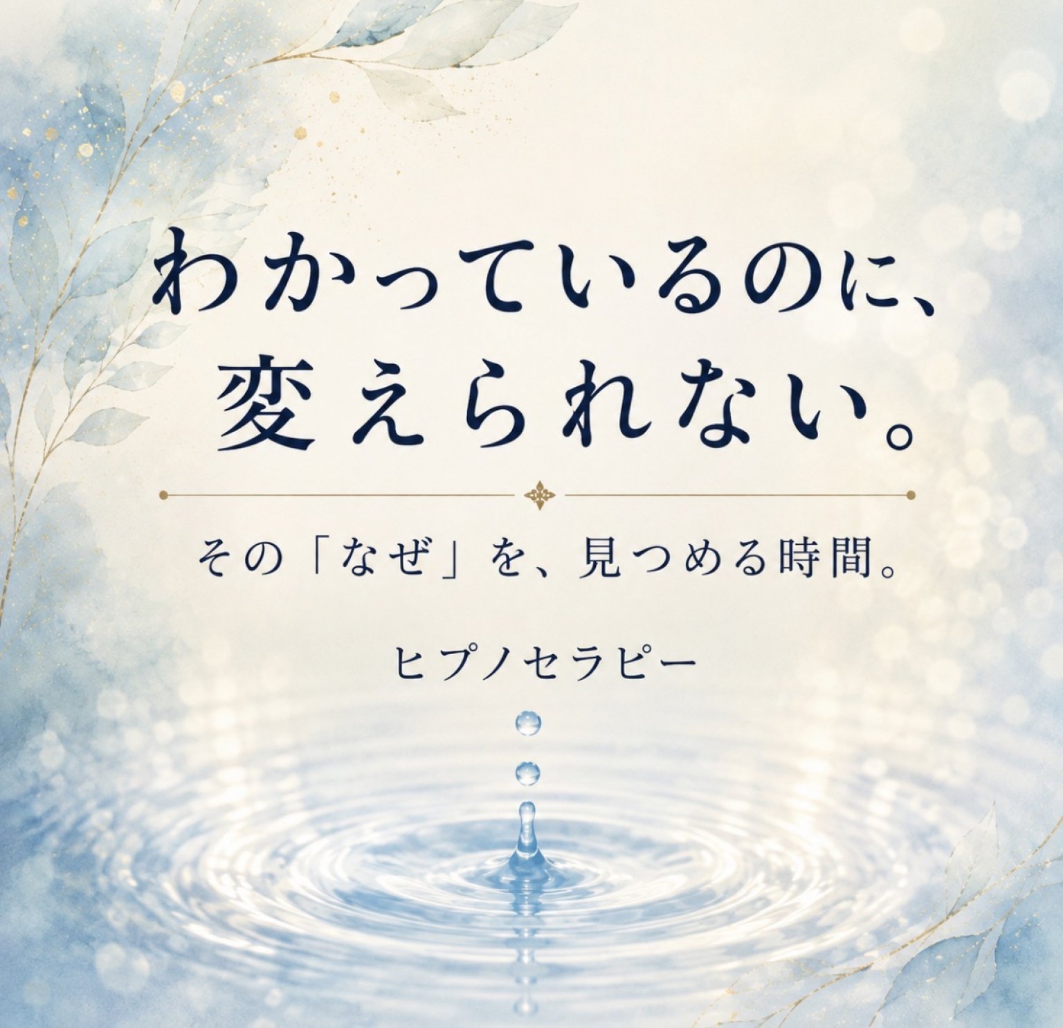 ヒプノセラピー｜わかっているのに変えられない