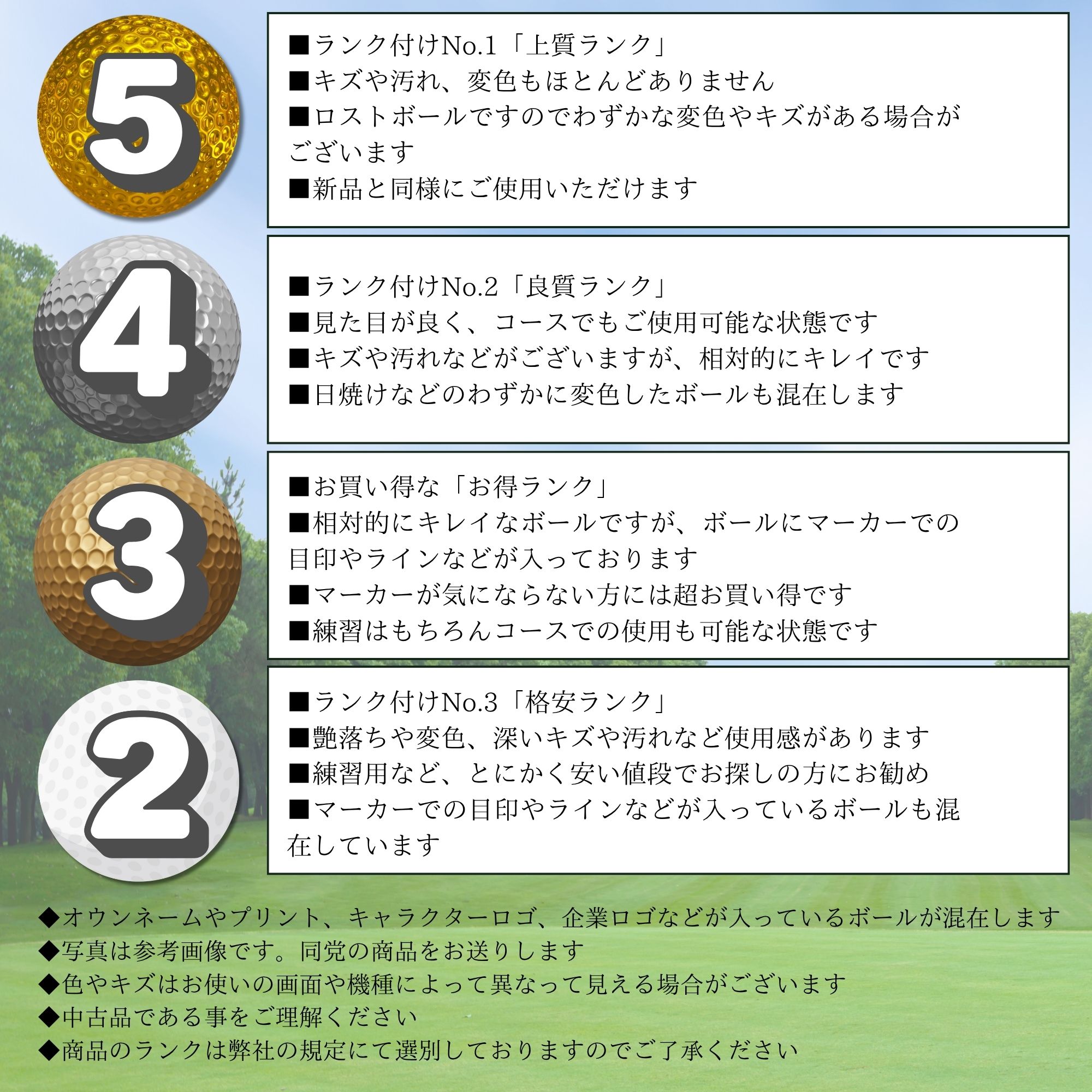 12球】HONMA「D1」レッド/ランク4/年代混合/ロストゴルフボール