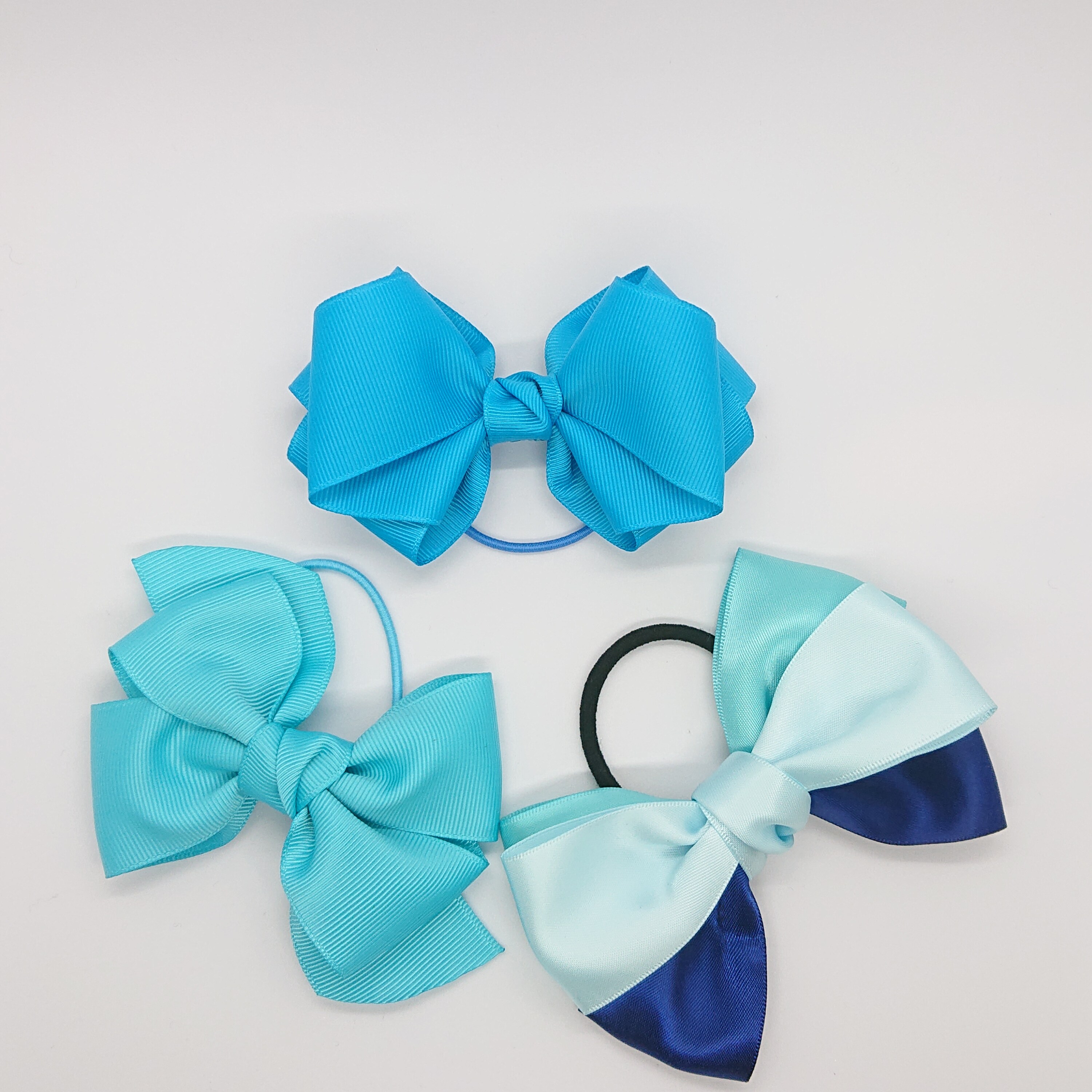 みずいろ 】リボンヘアゴム3点セット 2/4〜2/6限定 特別高ポイント