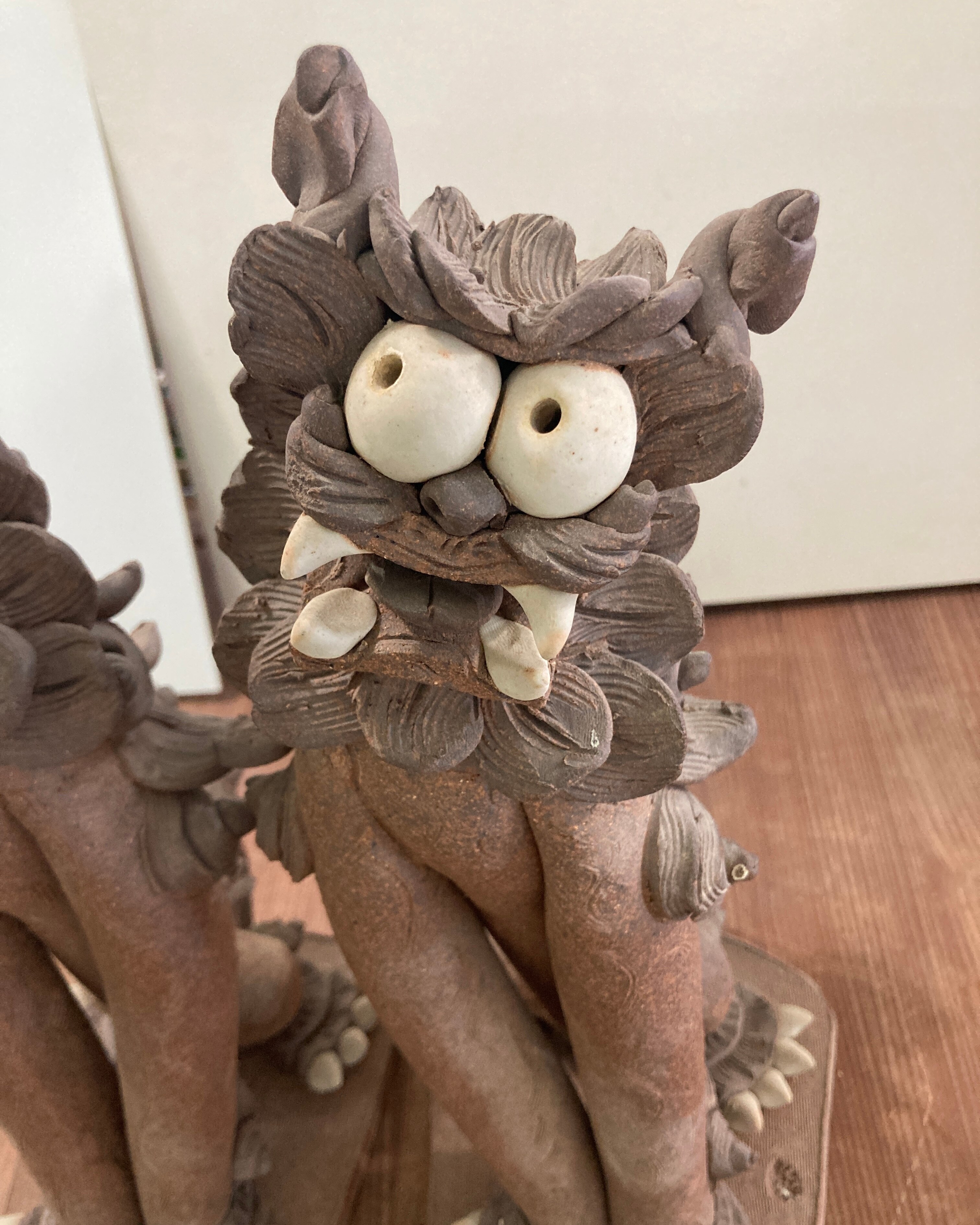 美品 九谷焼 巨大シーサー 送料込み 美品 九谷焼 巨大シーサー 送料