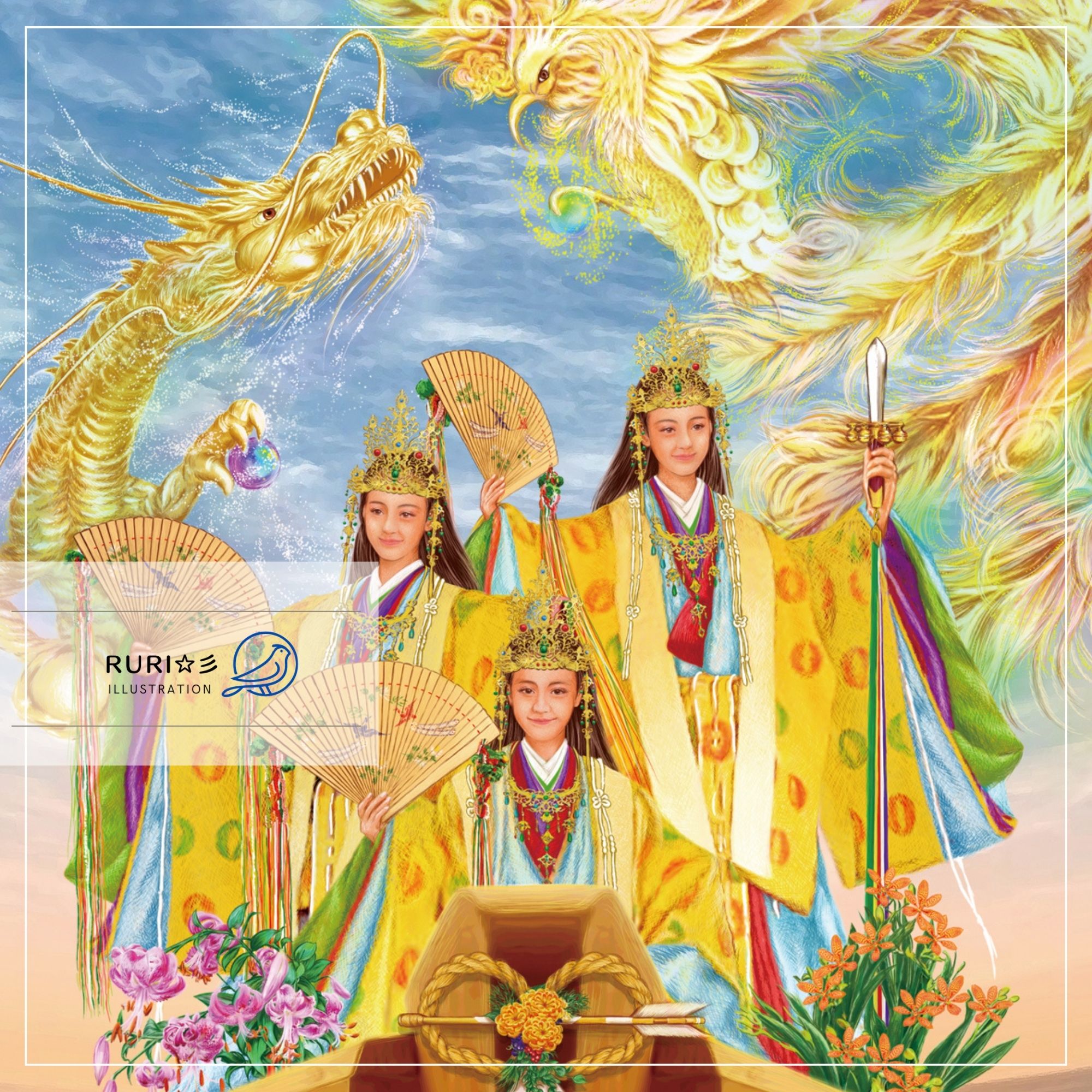 額装】宗像三女神 (A4)