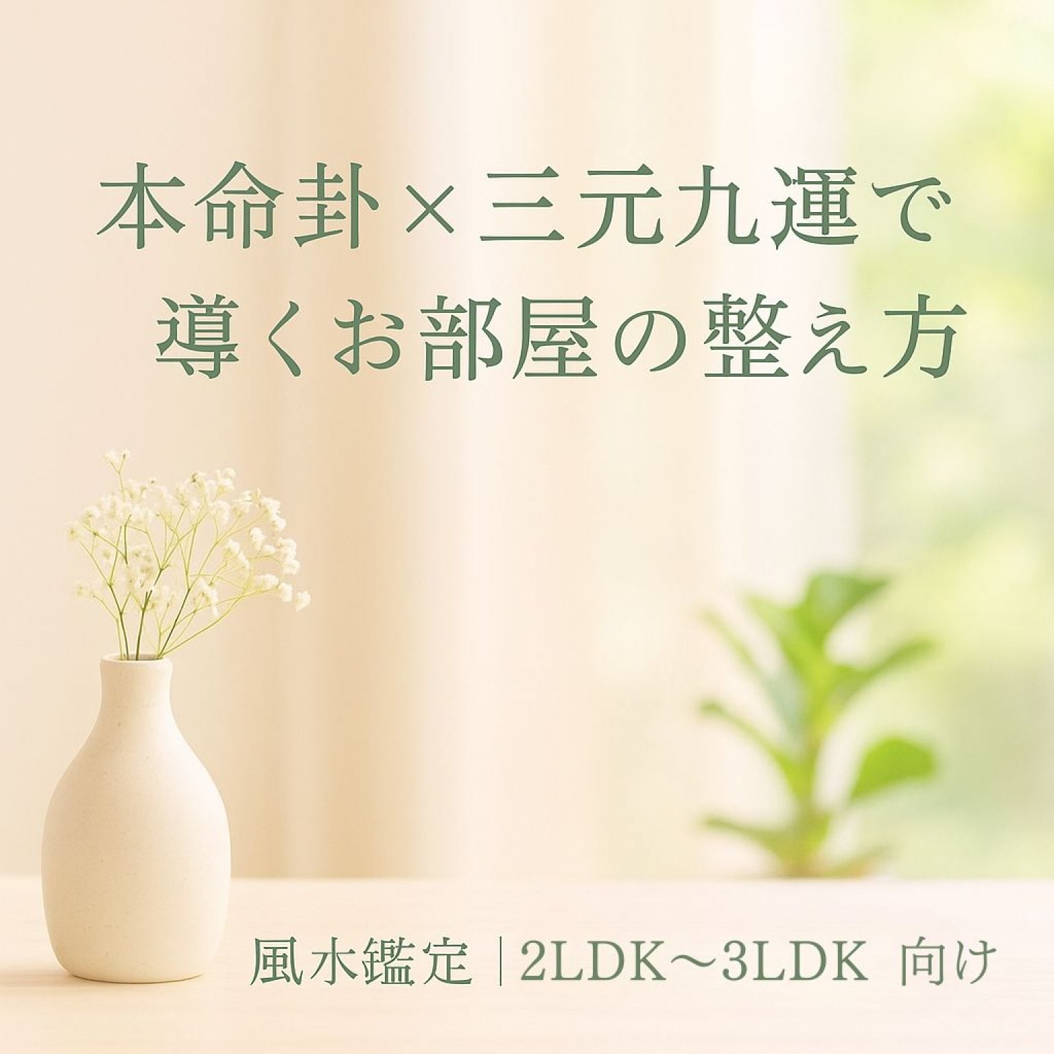 【風水鑑定｜2LDK～3LDK】本命卦×三元九運×玄関方位で導く暮らしの開運アドバイス（モニター価格）