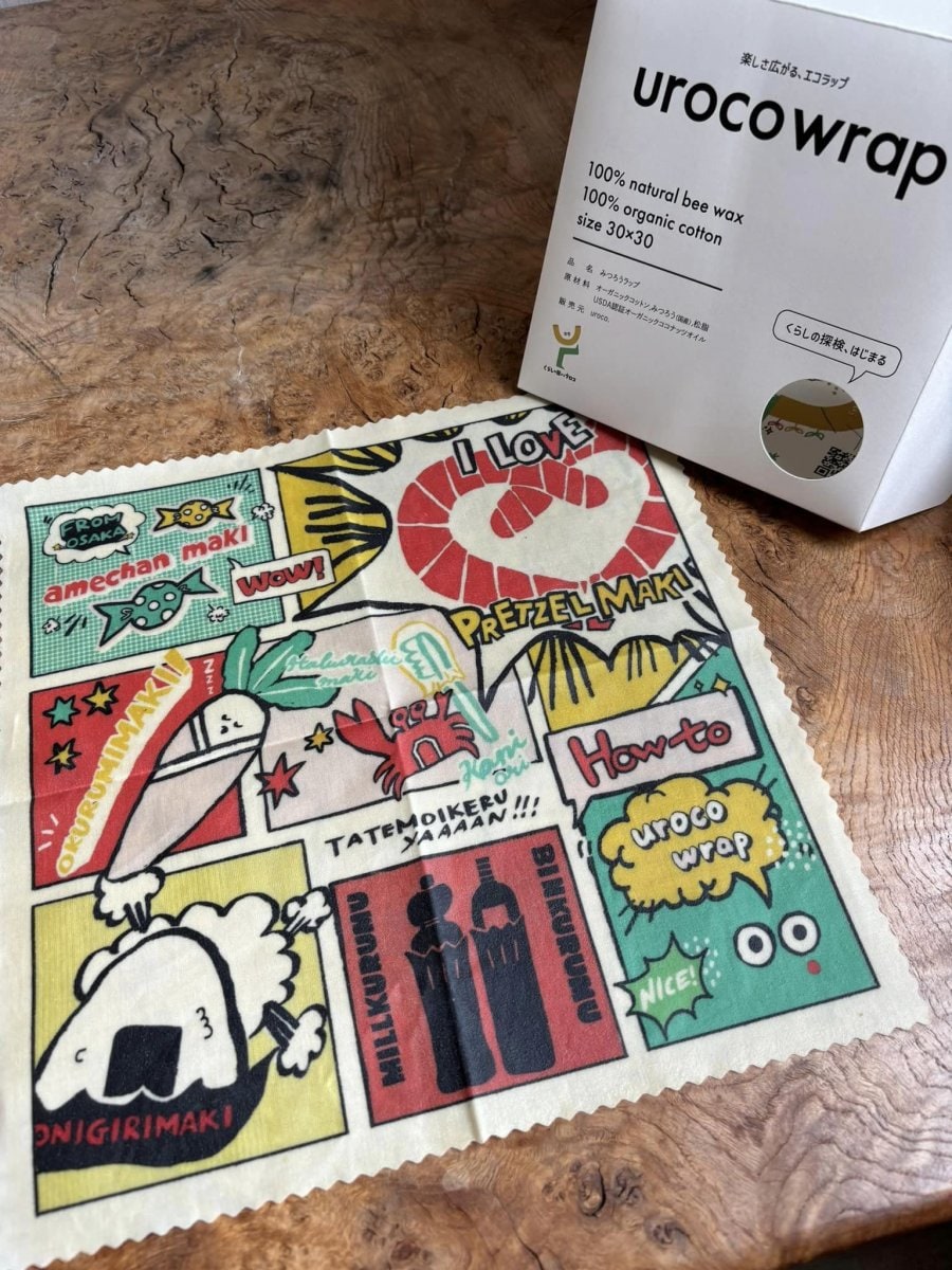 ポップな食品用エコラップ urocowrap(ウロコラップ)