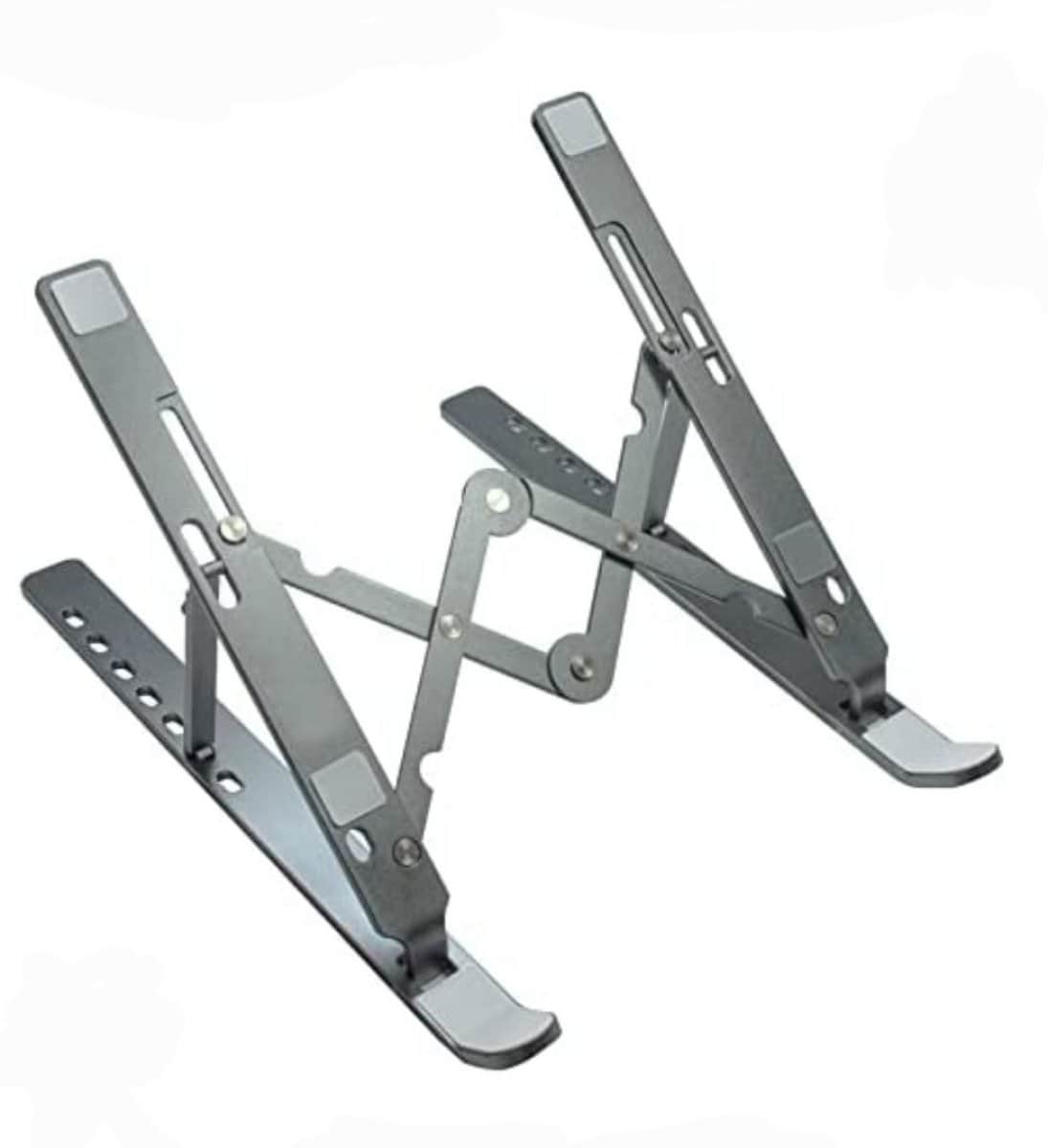 【高ポイント還元】LAPTOP STANDパソコンスタンド ノートパソコンスタンド PCスタンド iPadスタンド 折りたたみ式 ラップトップスタンド 7段階調節可能 姿勢改善 軽量 放熱性 アルミ合金製 在宅勤務 リモート授業(シルバー)