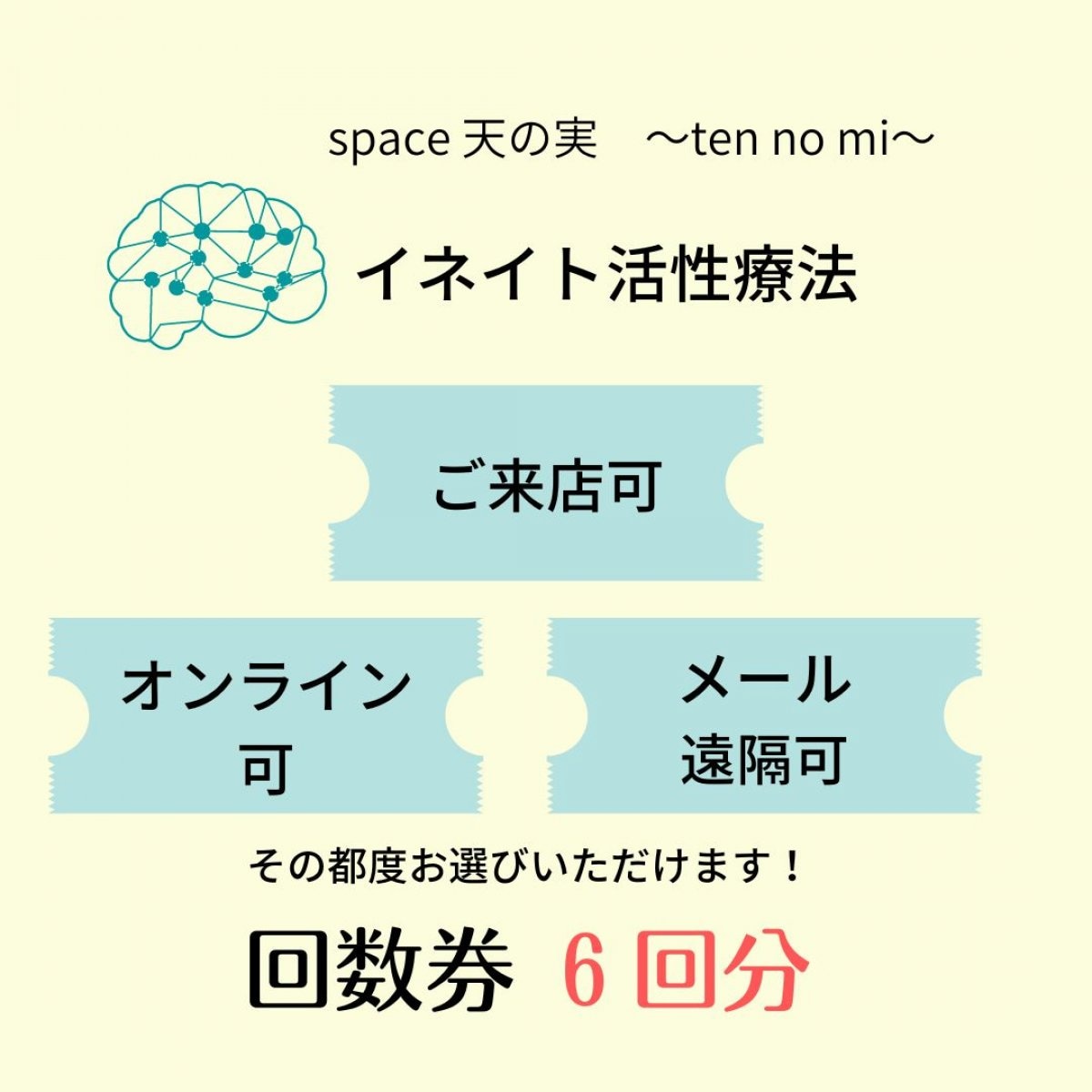 イネイト活性療法回数券　6回分