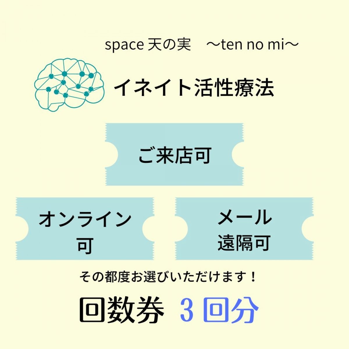イネイト活性療法回数券　3回分