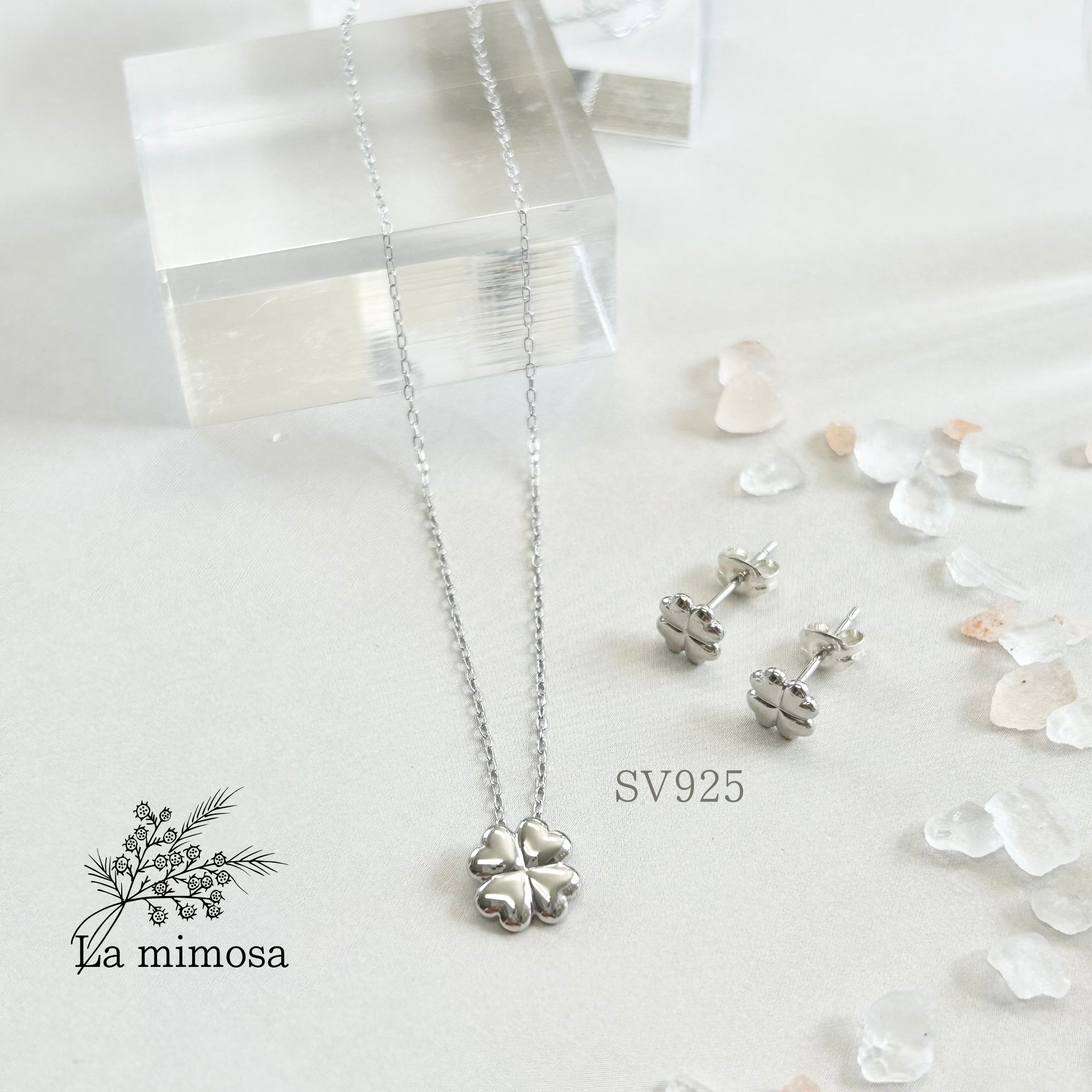 シルバーネックレス】SV925 四つ葉のクローバー アンジェリック