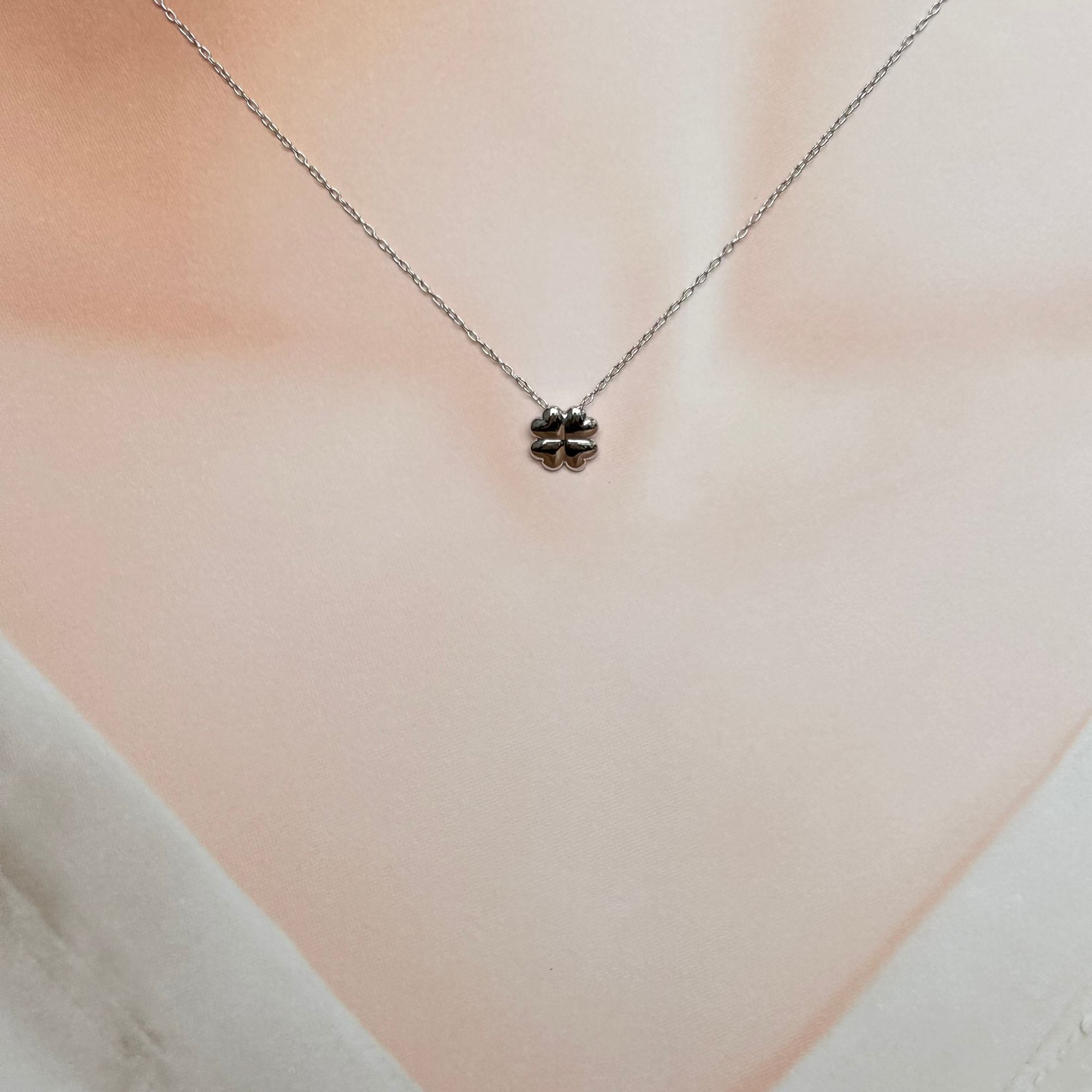 シルバーネックレス】SV925 四つ葉のクローバー アンジェリック