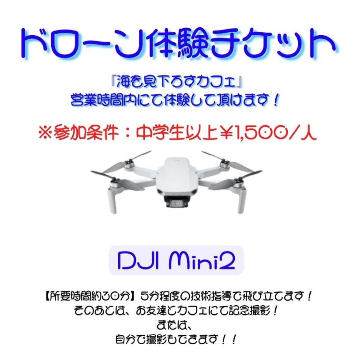 ドローン体験・撮影チケット