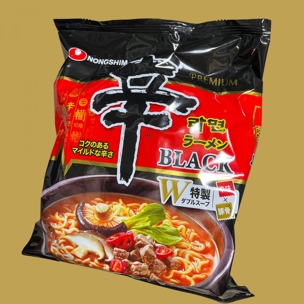 【本場韓国より】2つのスープでさらにマイルドでコクUP|辛ラーメンBLACK|ばら売りok|20袋まで送料一律