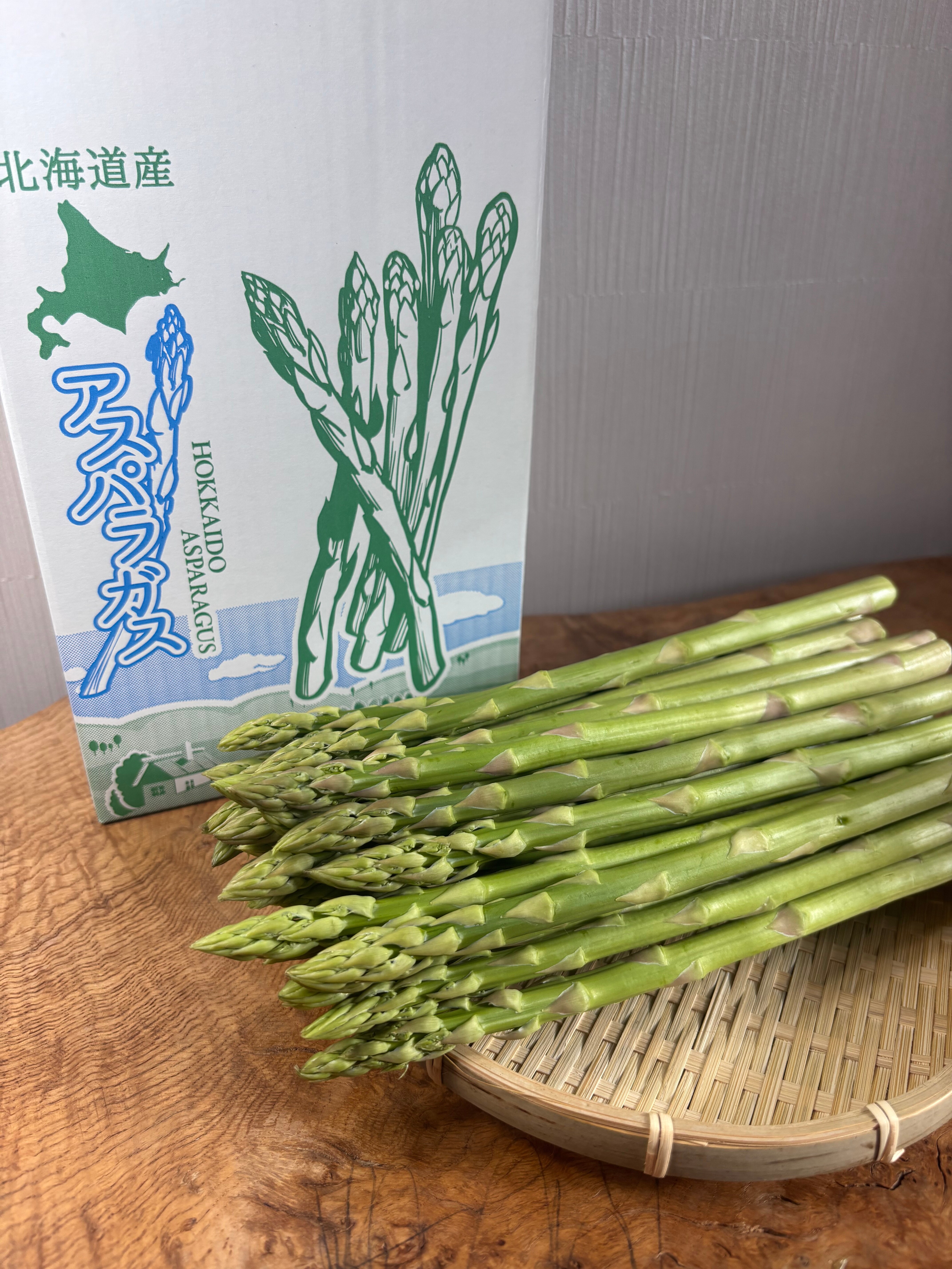 800g】北海道産露路栽培グリーンアスパラLサイズ クール送料込み