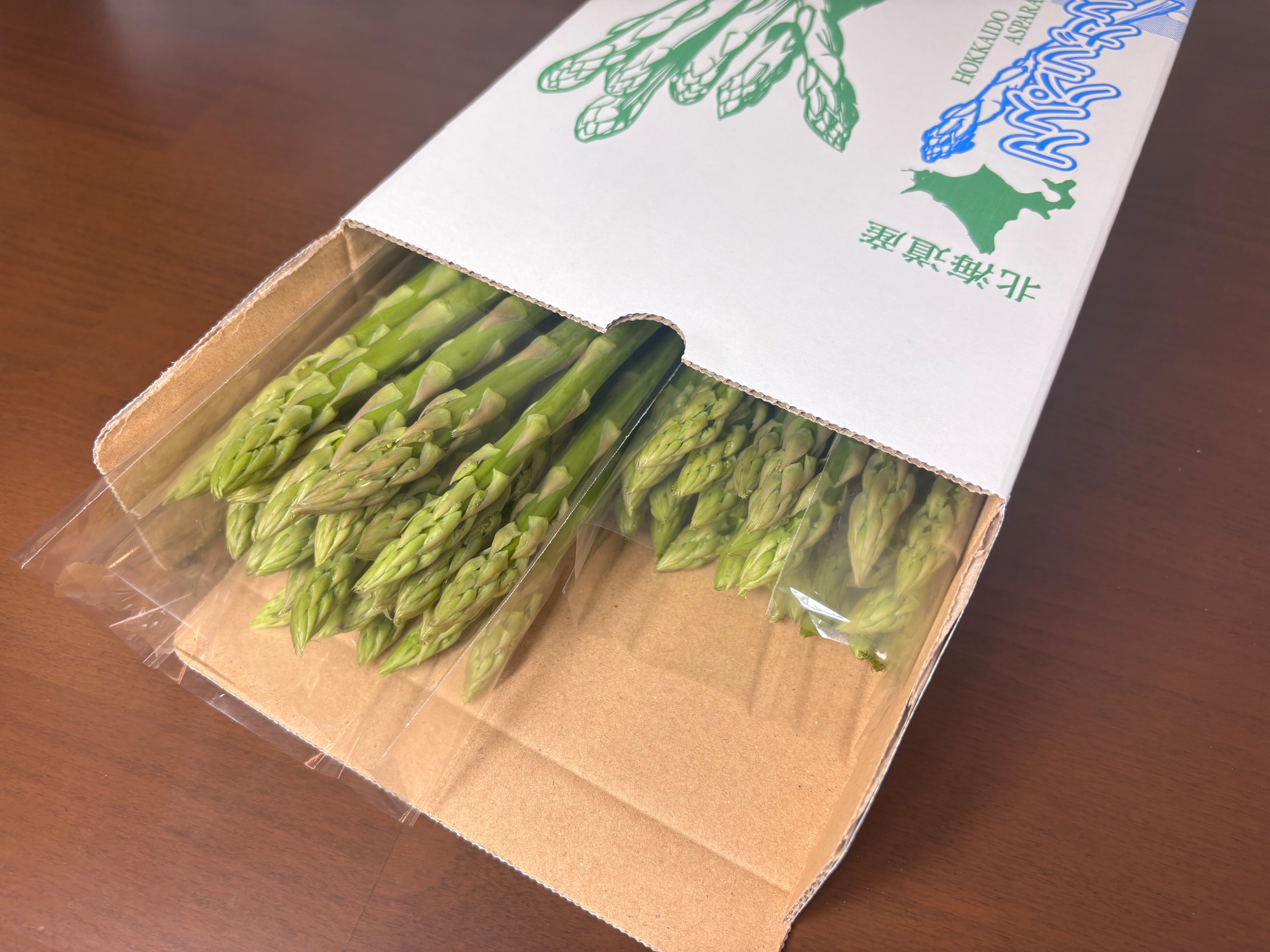 800g】北海道産露路栽培グリーンアスパラLサイズ クール送料込み