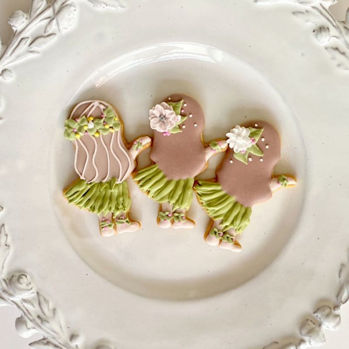 5枚まで【名入れ可能】フラガールアイシングクッキー sugar-rose | アイシングクッキーレッスン | 通販