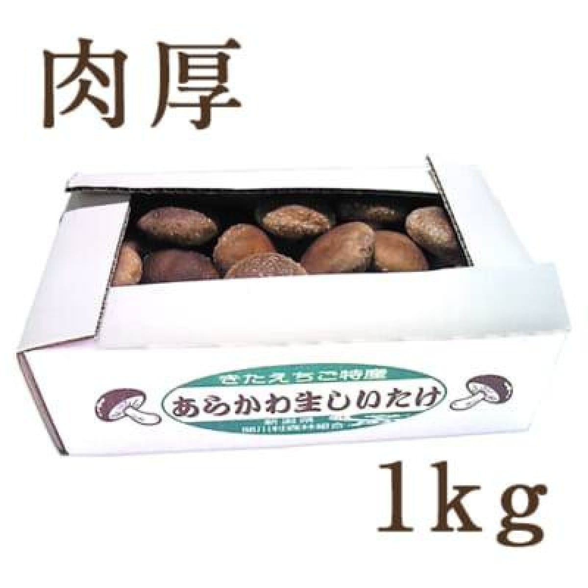 あらかわ生しいたけプレミアム【特選肉厚大】1kg(箱)/送料無料