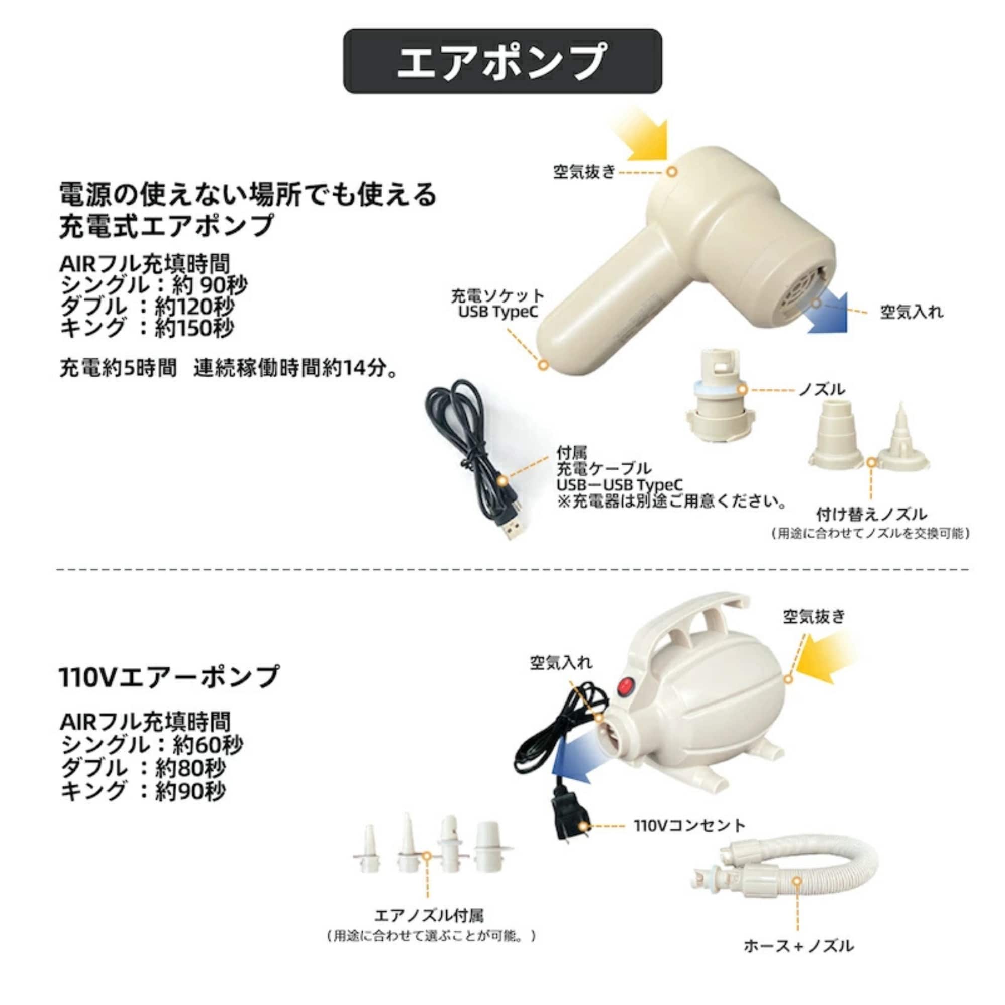 エアーベッド】 Samtopia 簡単設置エアーマットレス エアーポンプ付き