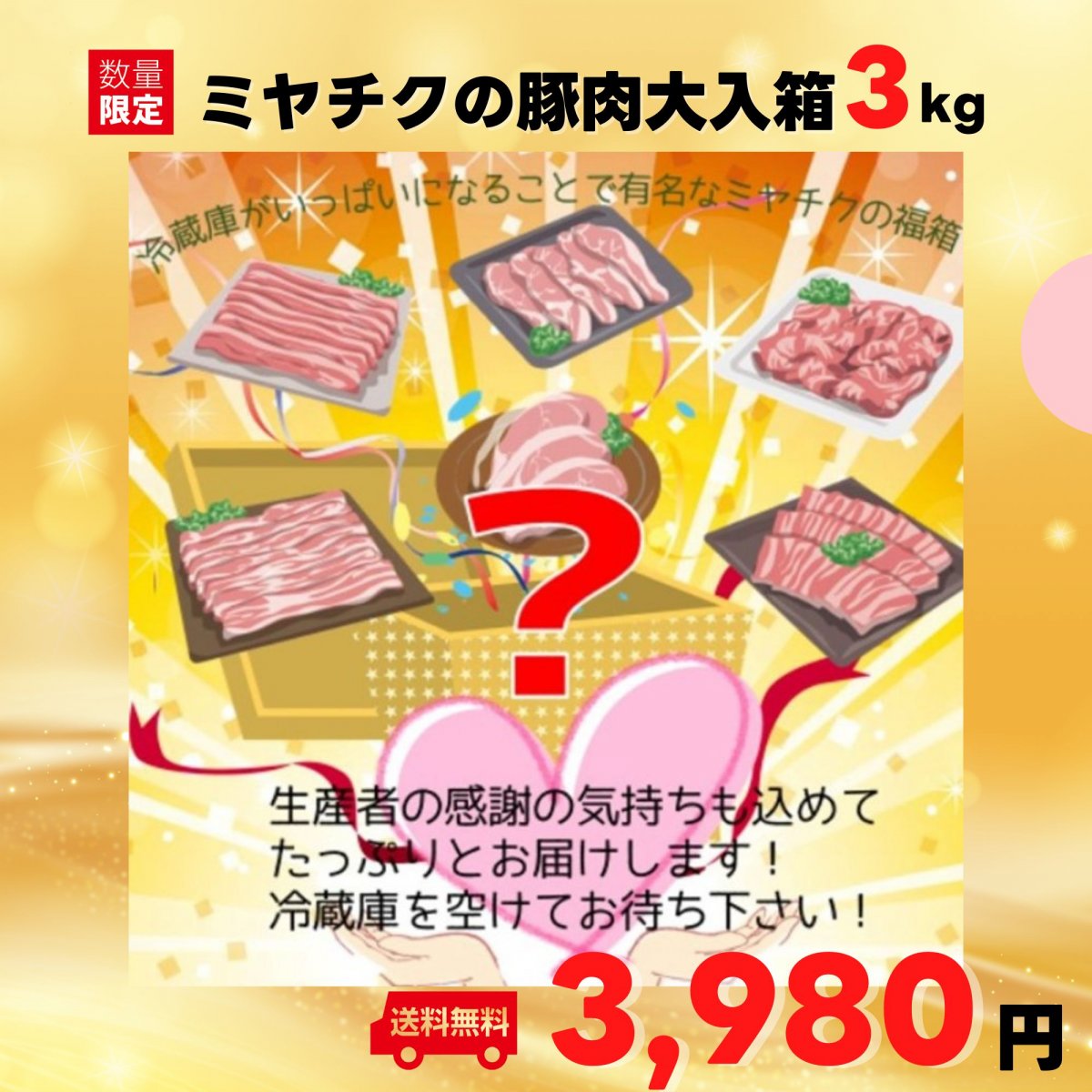 【オープン記念】☆豚大入箱☆ 計3.0kg以上