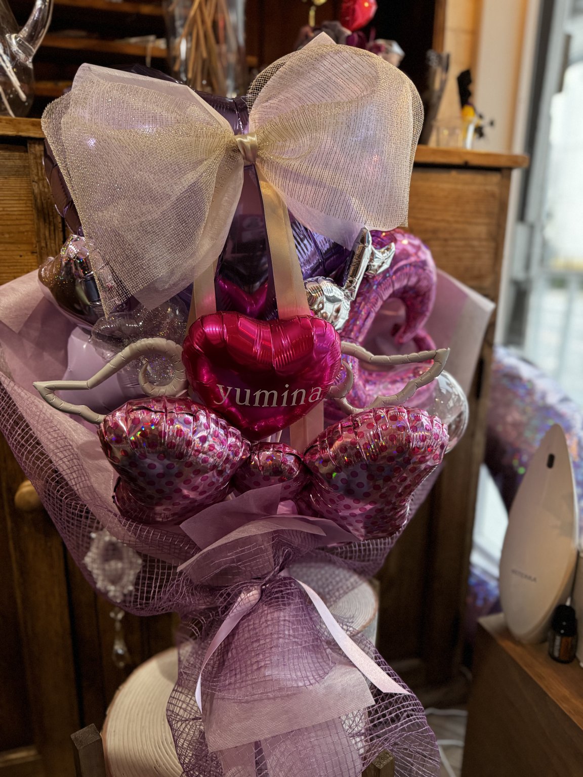 リボン付きバルーンバンチ