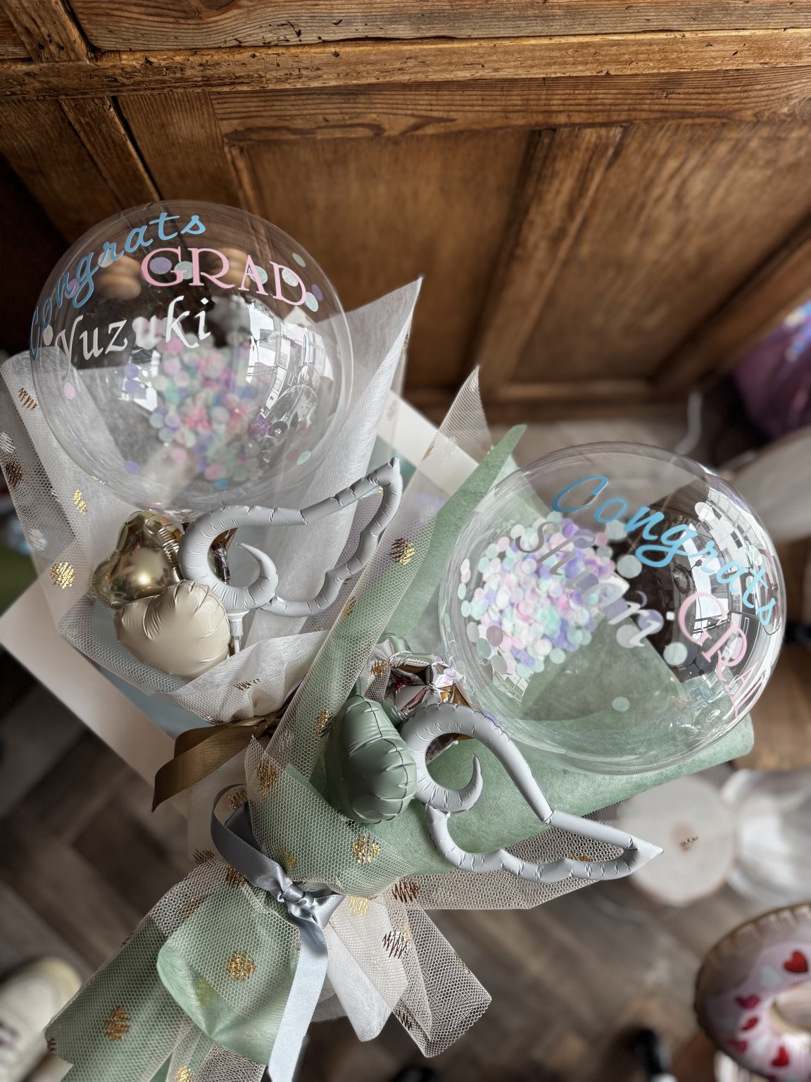 コンフェッティ入りバルーンブーケ