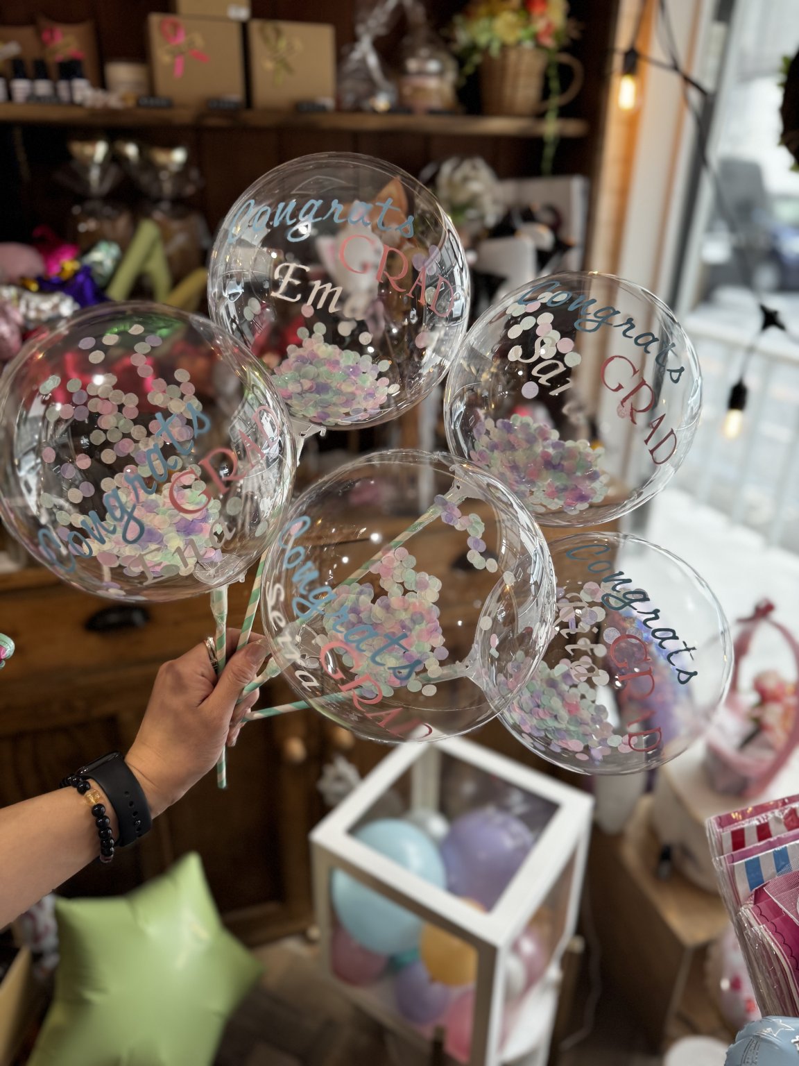 コンフェッティ入りスティックバルーン