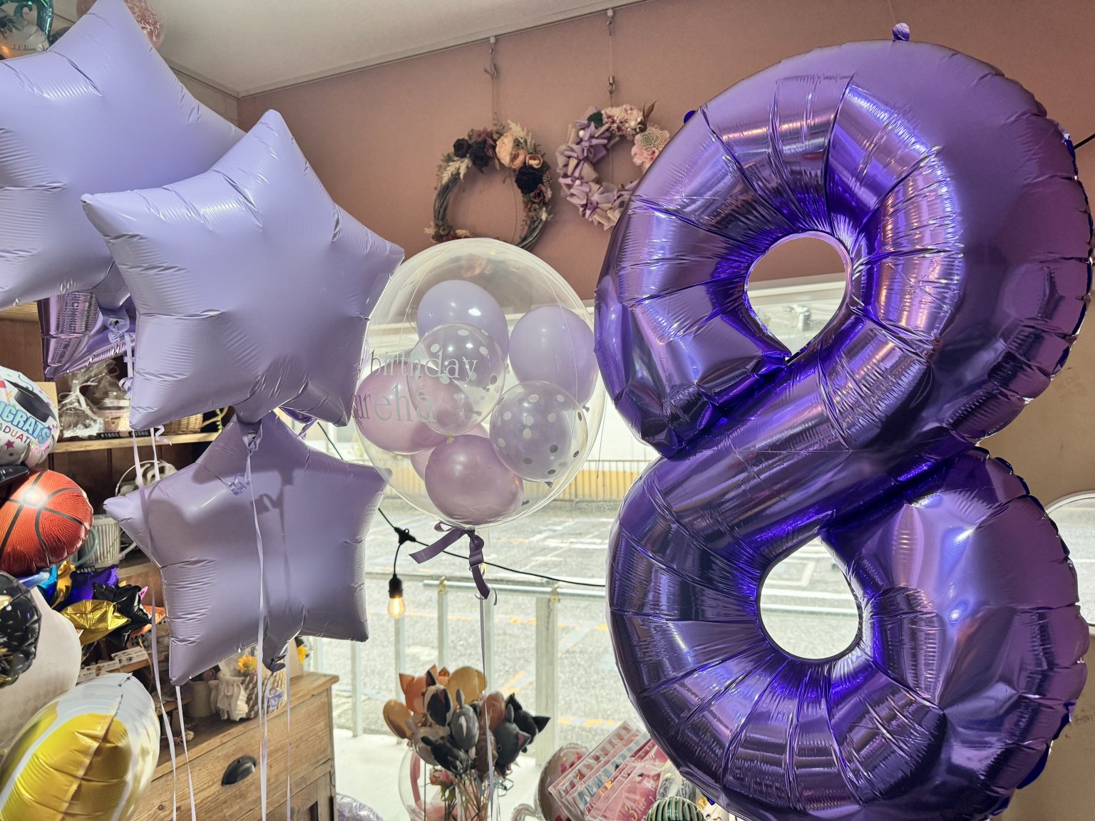 Number Balloon Set /スターorハート5個