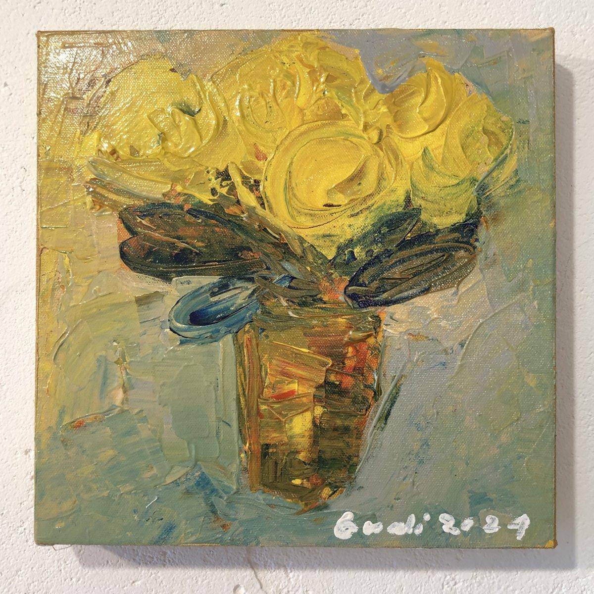 絵画【Budi  yellow flower】