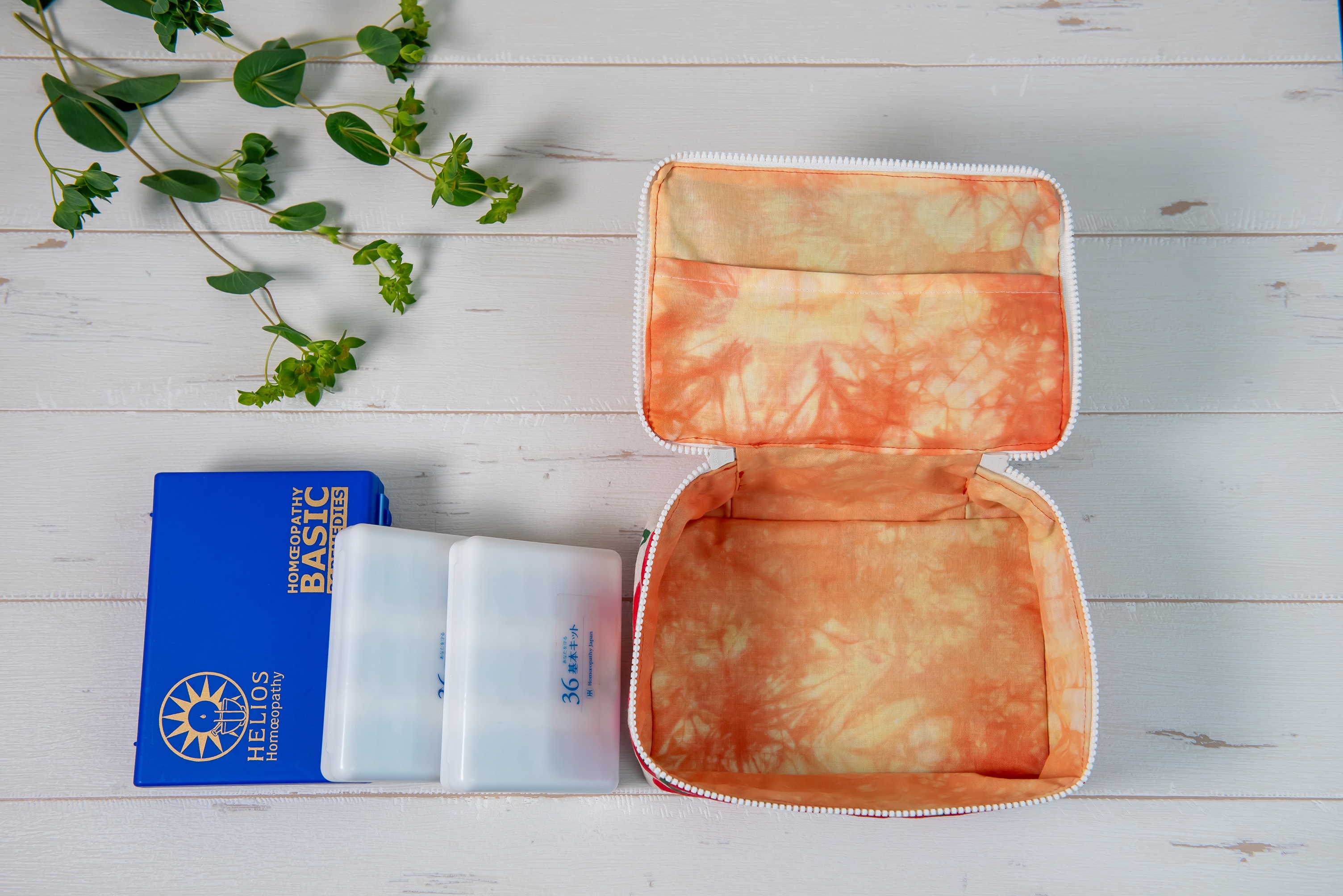 生成りxレッド】電磁波シールド「バニティポーチ」【HAJapan x 360