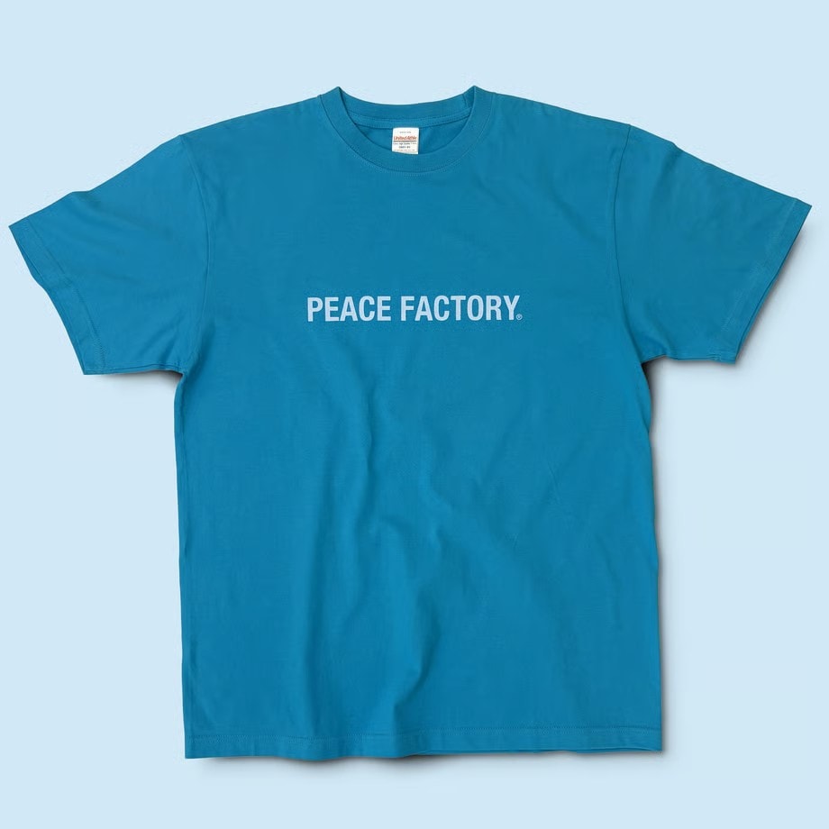 PeaceFactory オリジナルデザインTシャツ Turquoise Blue