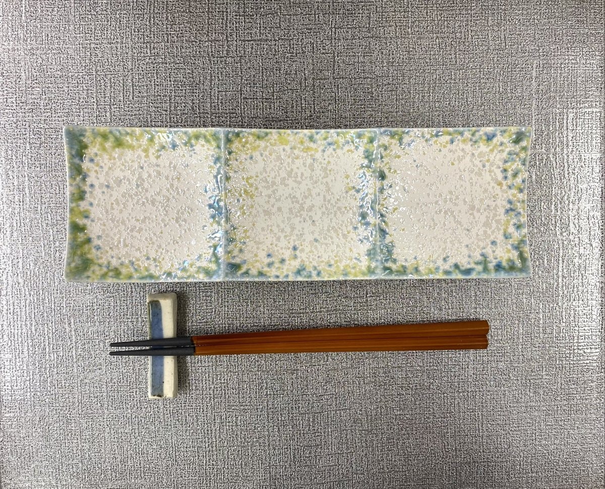 ラスター彩三品皿