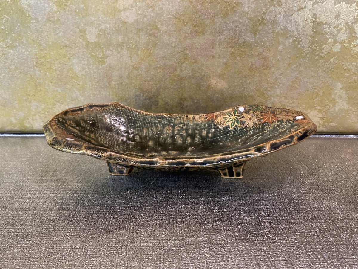 ビードロ変形楕円鉢