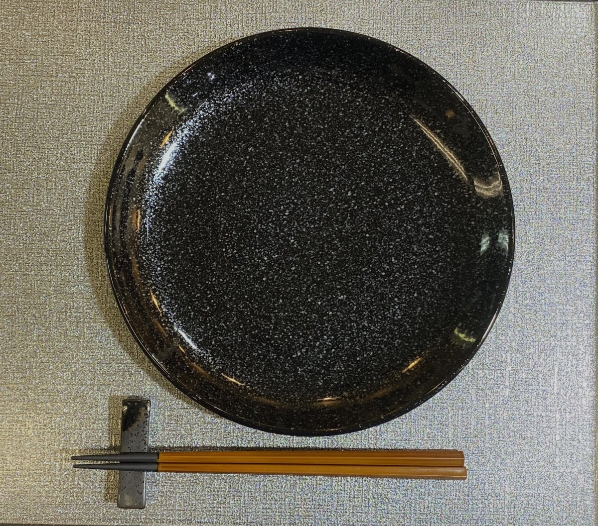 メタ玉渕黒御影24cm皿
