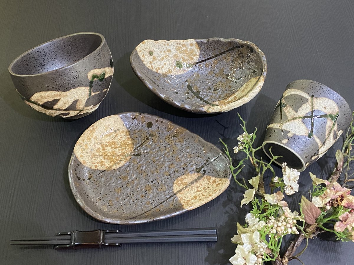 織部乱ビードロ幸福四点セット