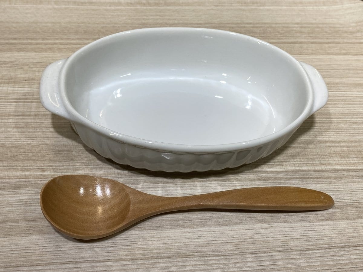 【美濃焼】ホワイト両手楕円グラタン