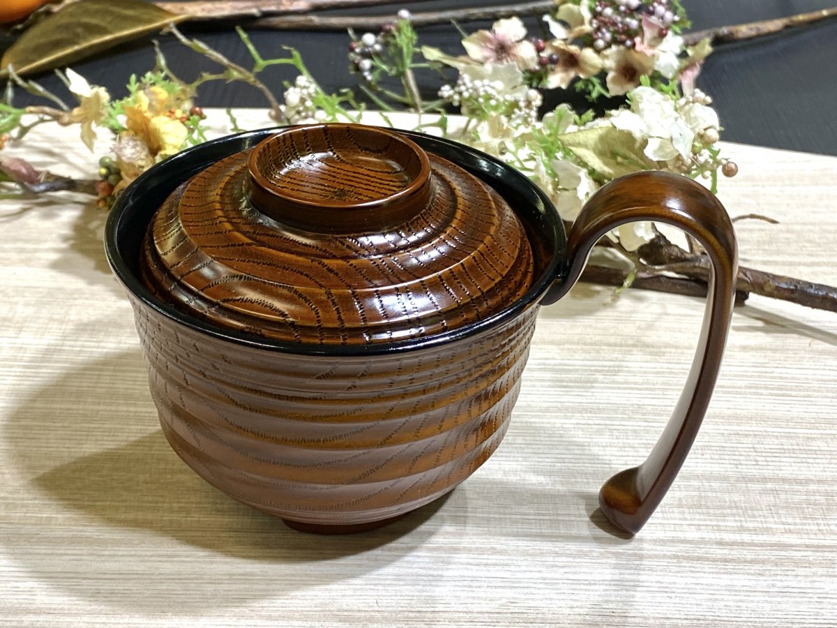 【全国送料込み】【超耐熱】蓋付き栃内黒椀