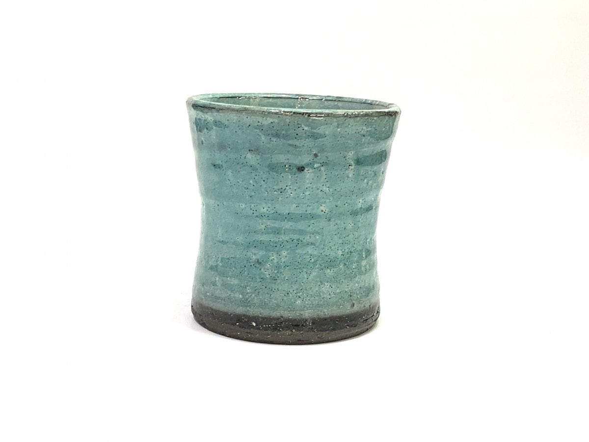 ブルー粉引土物ロックカップ