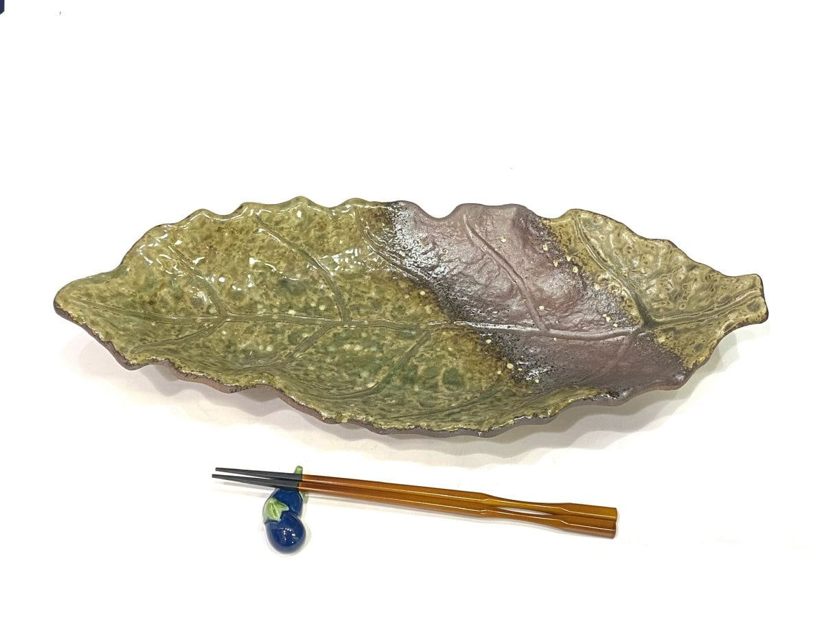 木の葉雪散らし特大皿